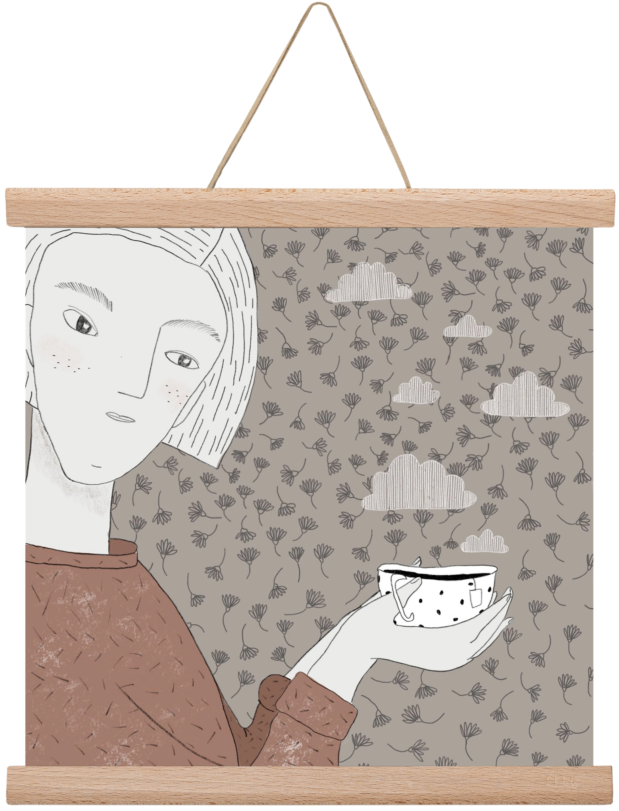 Hangulat, 30x30 cm (30x30 cm), Tölgy akasztó