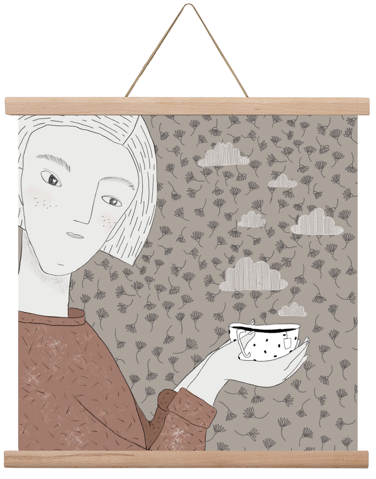 Hangulat, 40x40 cm (40x40 cm), Tölgy akasztó