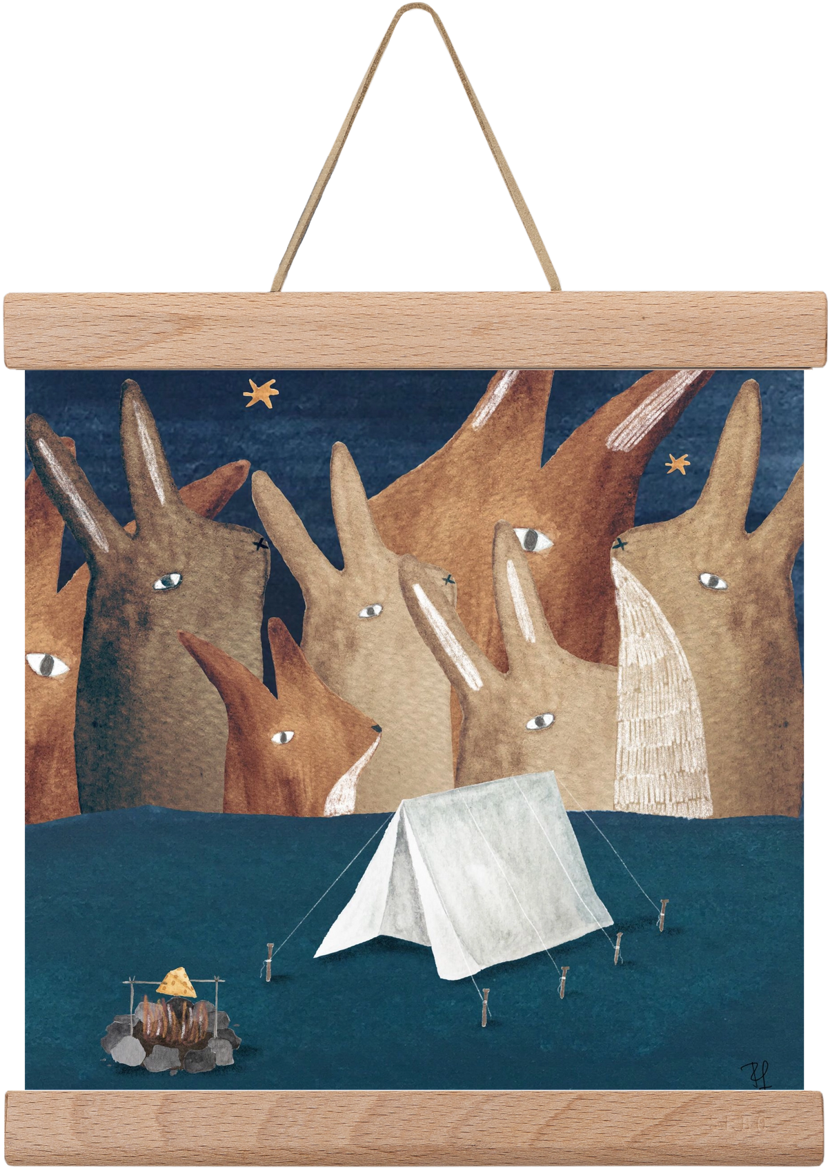 Nyúlhegyek, 20x20 cm (20x20 cm), Tölgy akasztó