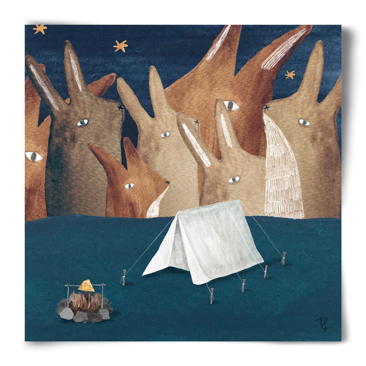 Nyúlhegyek, 50x50 cm, Keret nélkül