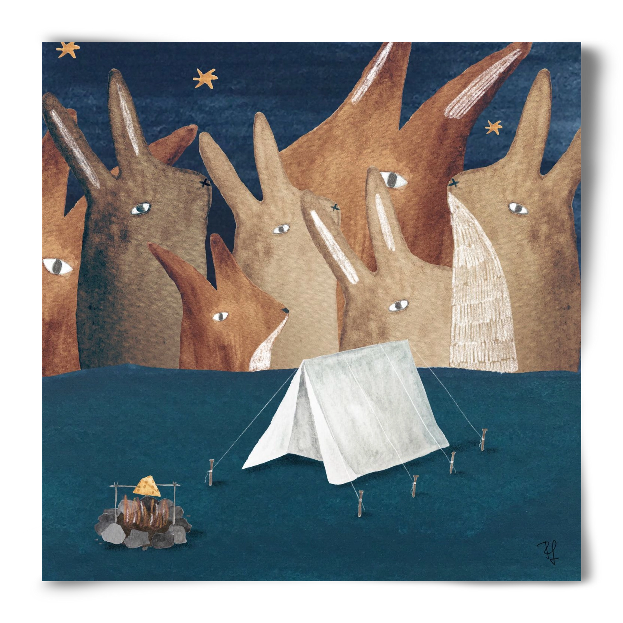 Nyúlhegyek, 50x50 cm, Keret nélkül