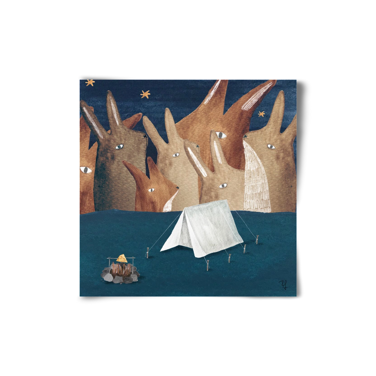 Nyúlhegyek, 20x20 cm, Keret nélkül