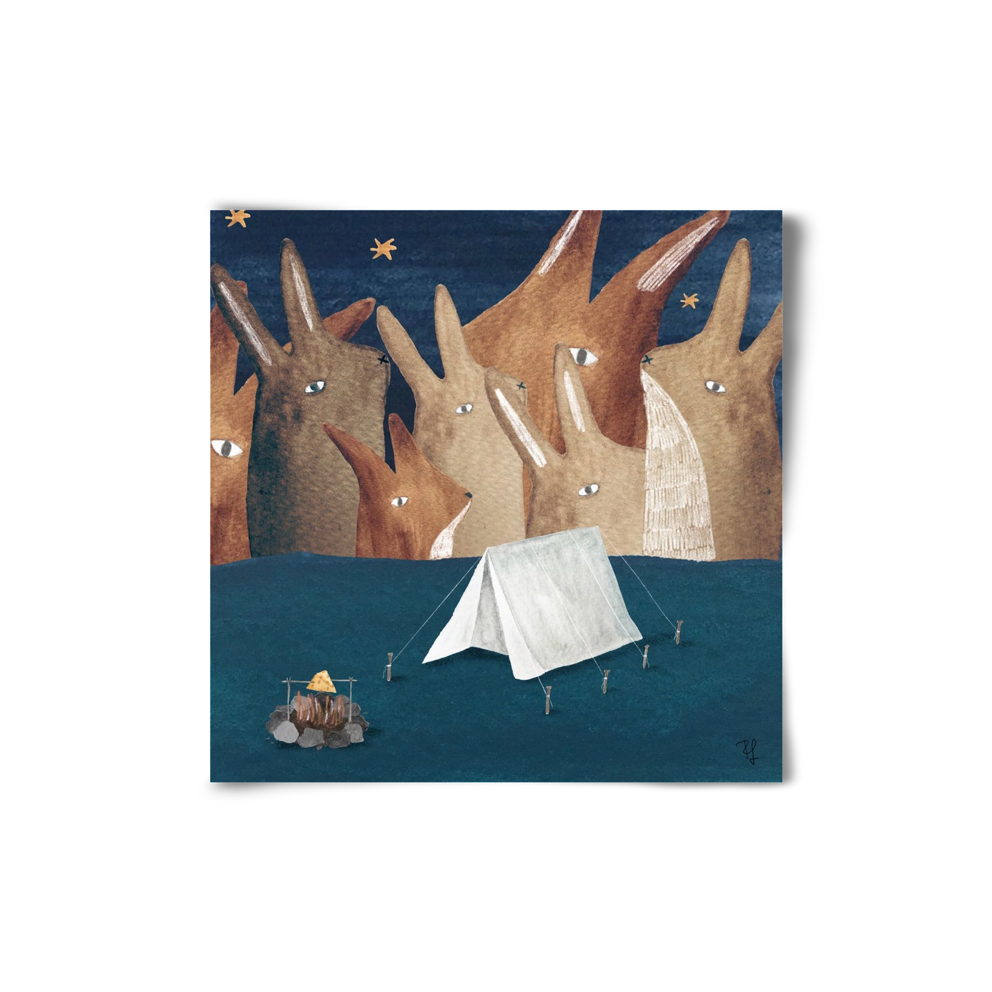 Nyúlhegyek, 20x20 cm, Keret nélkül