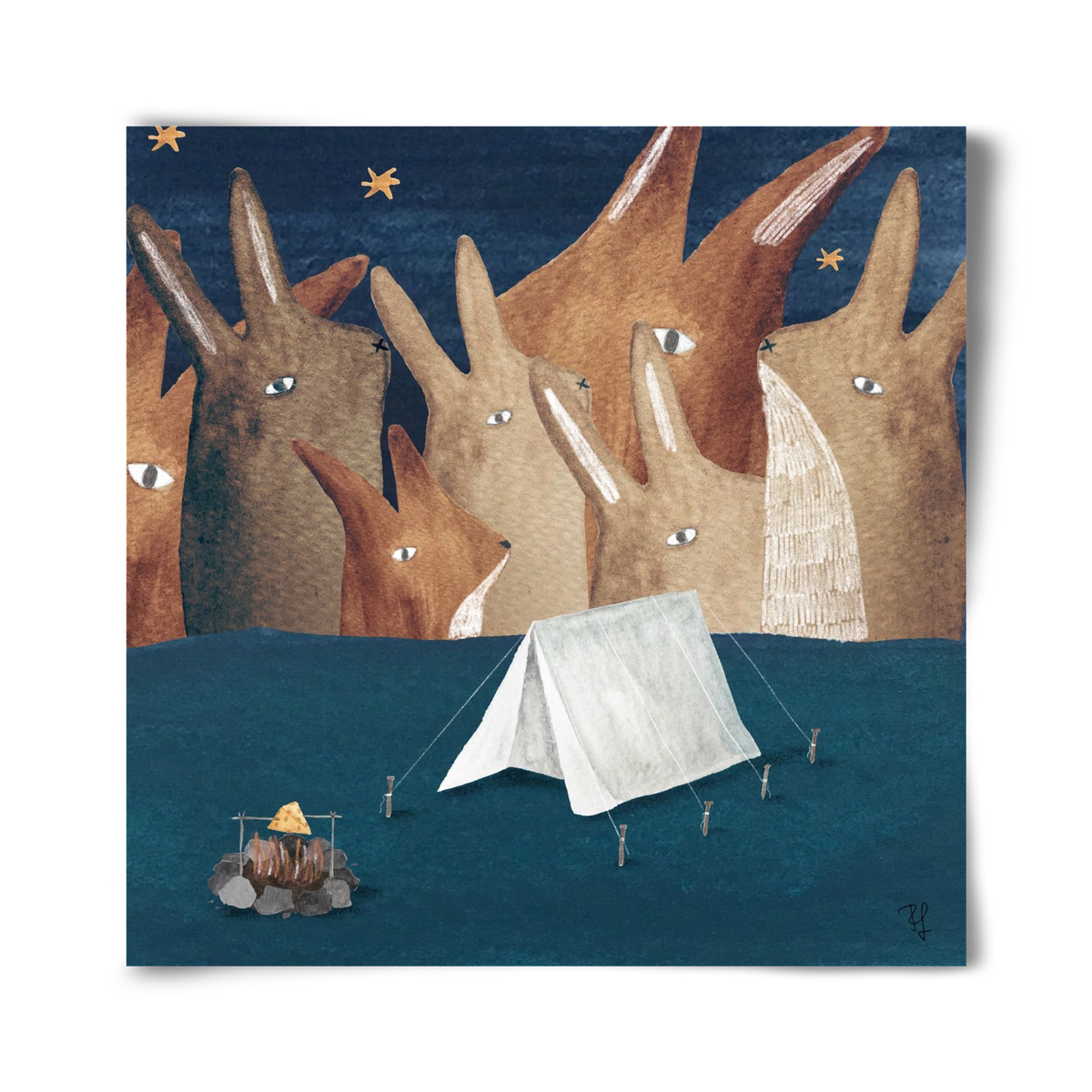 Nyúlhegyek, 40x40 cm, Keret nélkül