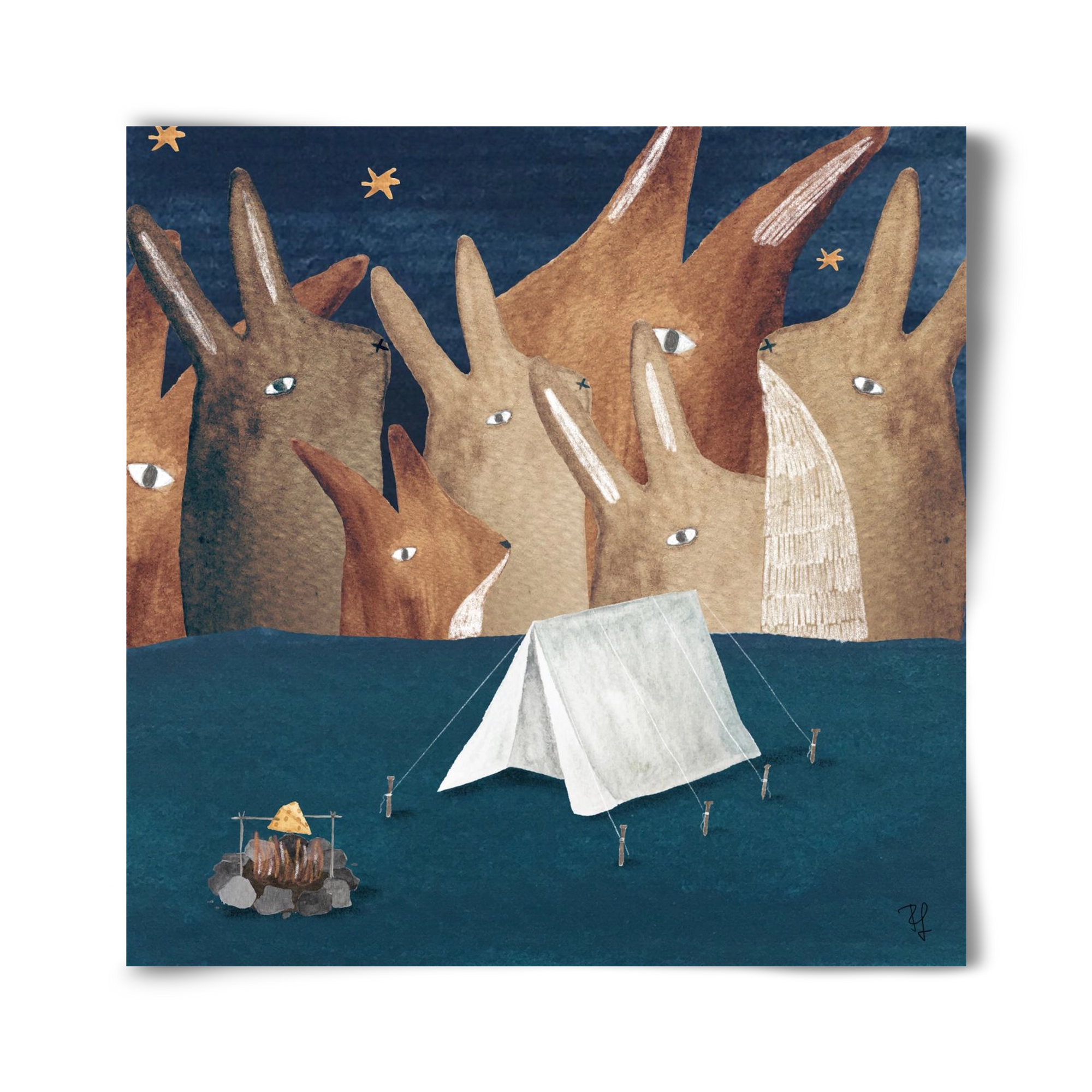 Nyúlhegyek, 40x40 cm, Keret nélkül