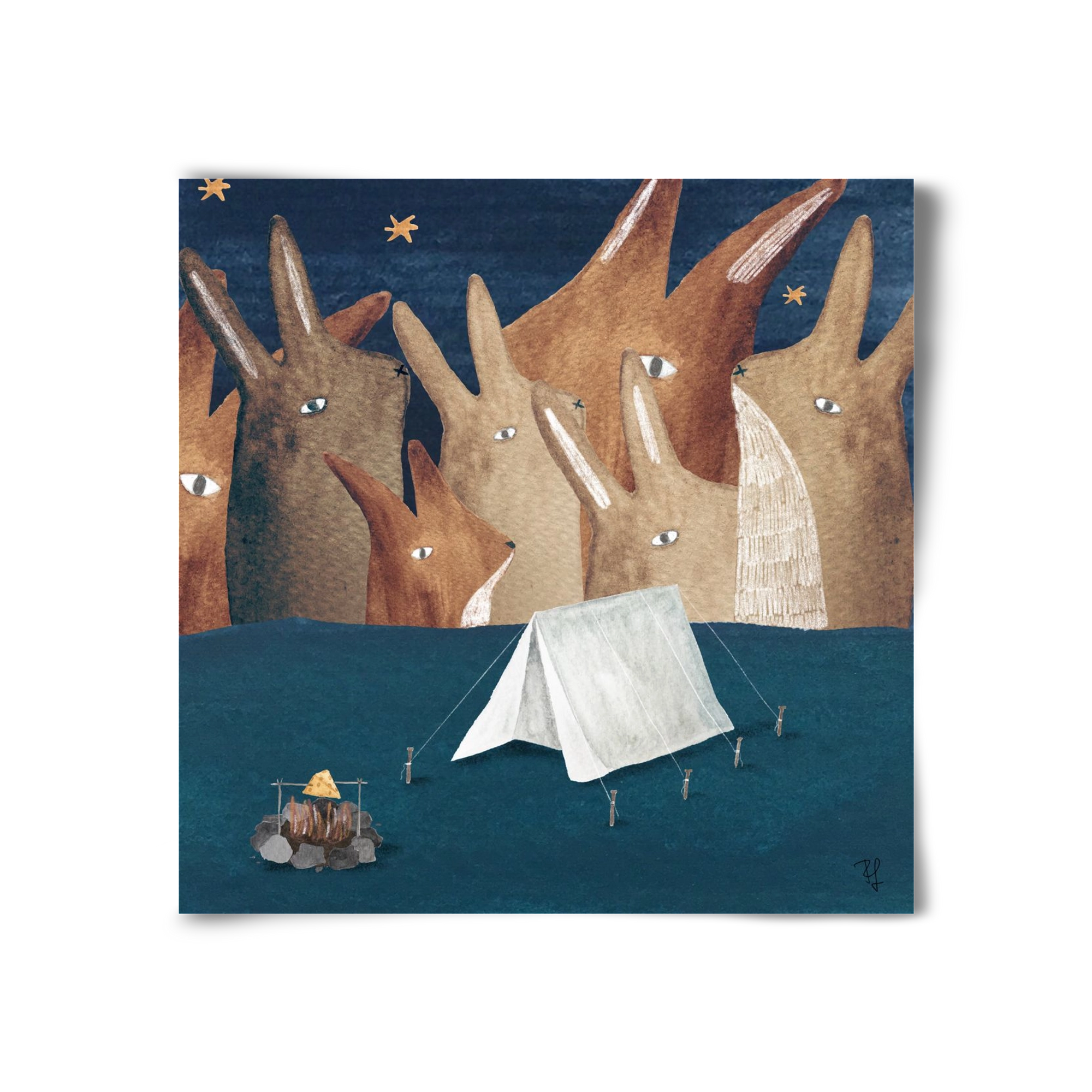 Nyúlhegyek, 30x30 cm, Keret nélkül