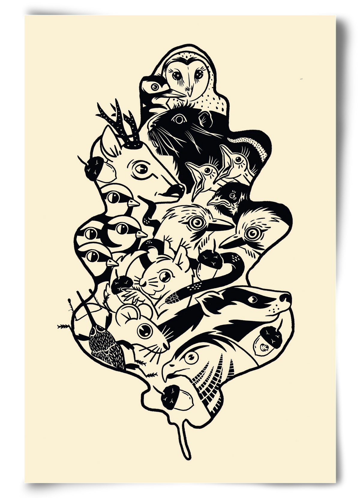 Tölgy, 60x90 cm, Keret nélkül