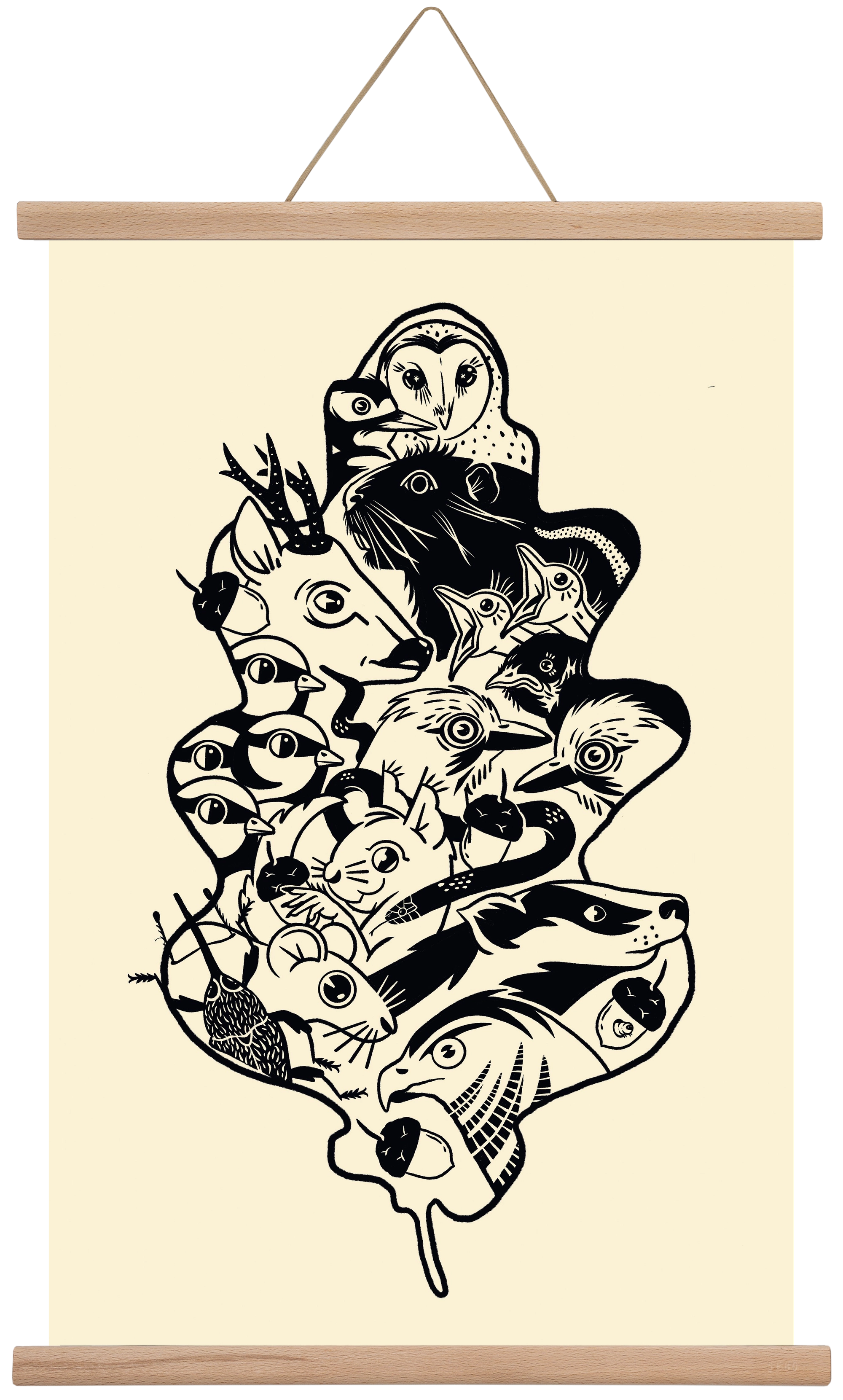 Tölgy, 40x60 cm (40x60 cm), Tölgy akasztó