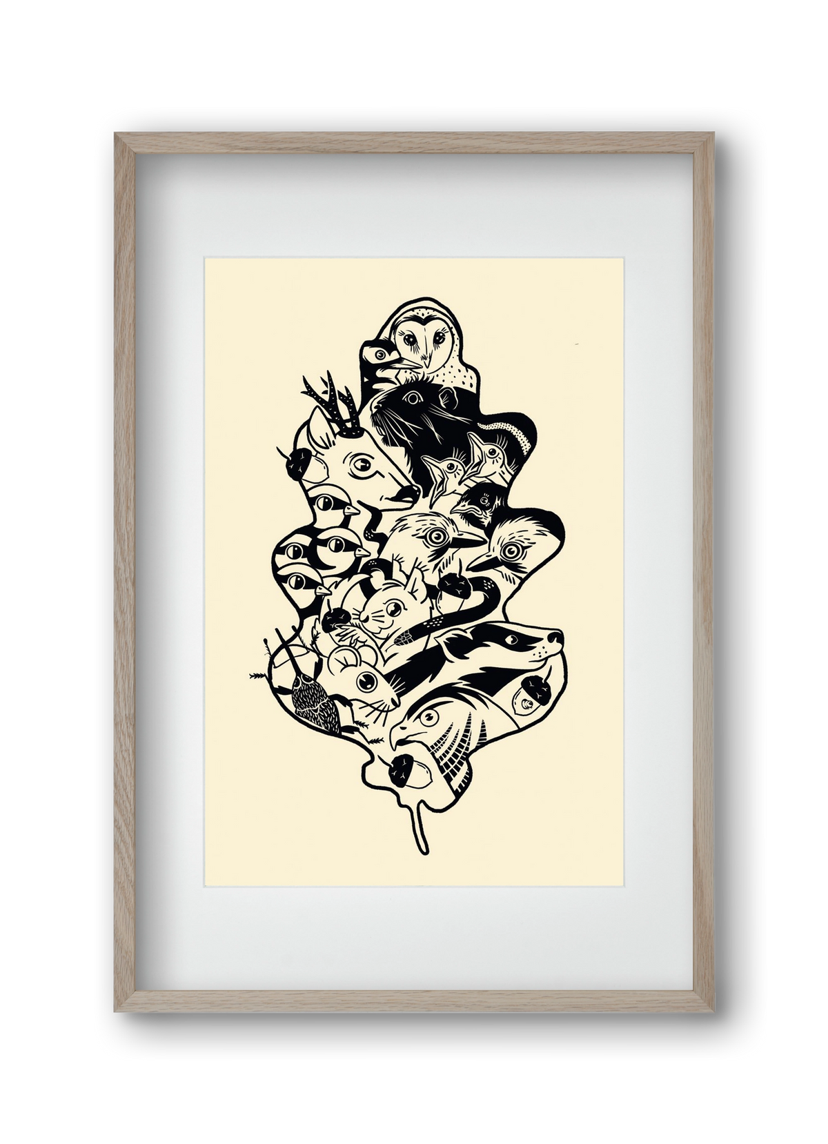 Tölgy, 30x45 cm (20x30 cm), Tölgy keret, paszpartuval