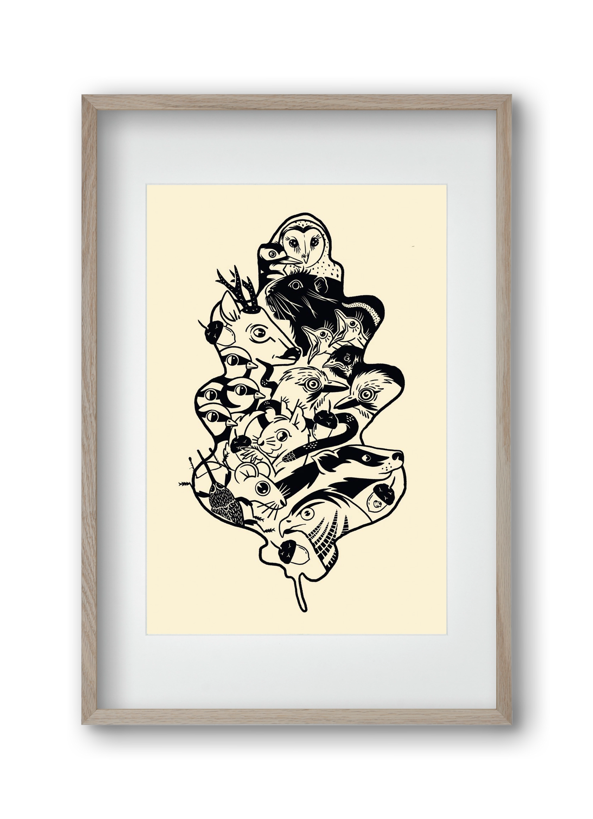 Tölgy, 30x45 cm (20x30 cm), Tölgy keret, paszpartuval