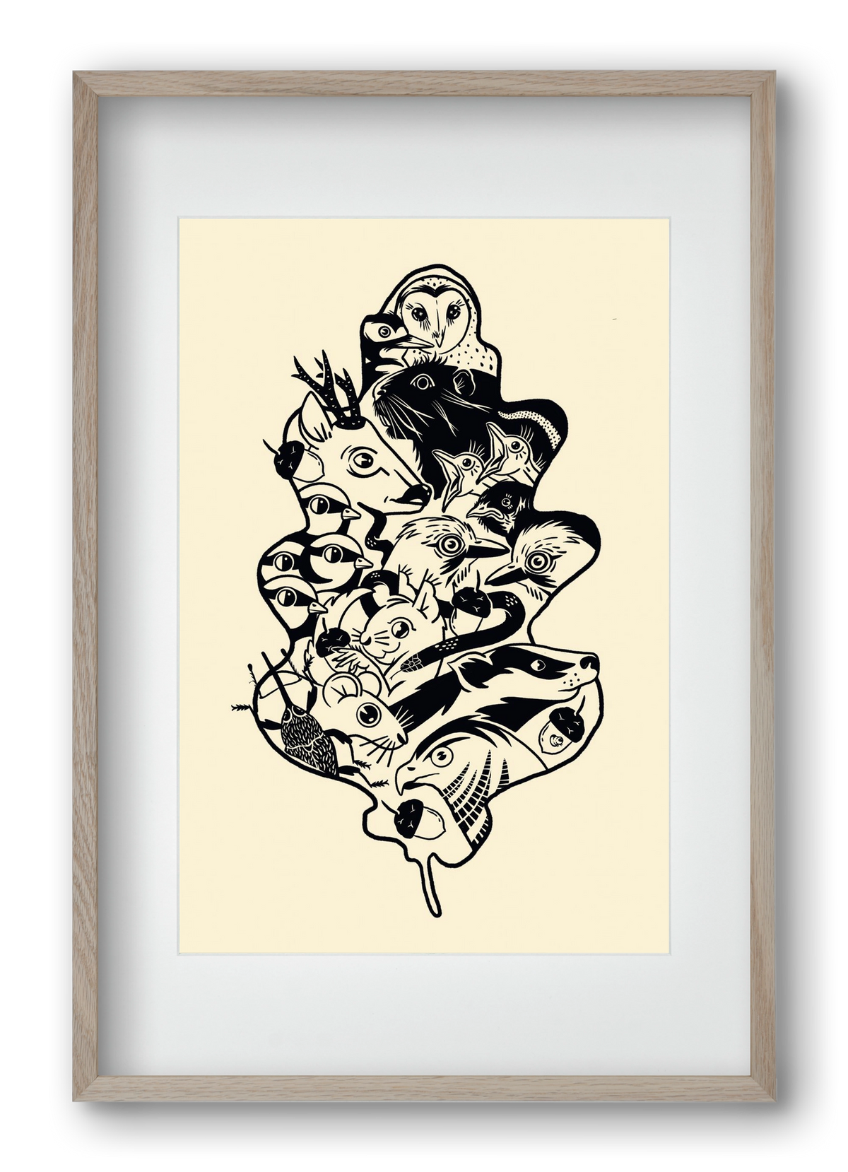 Tölgy, 40x60 cm (30x45 cm), Tölgy keret, paszpartuval