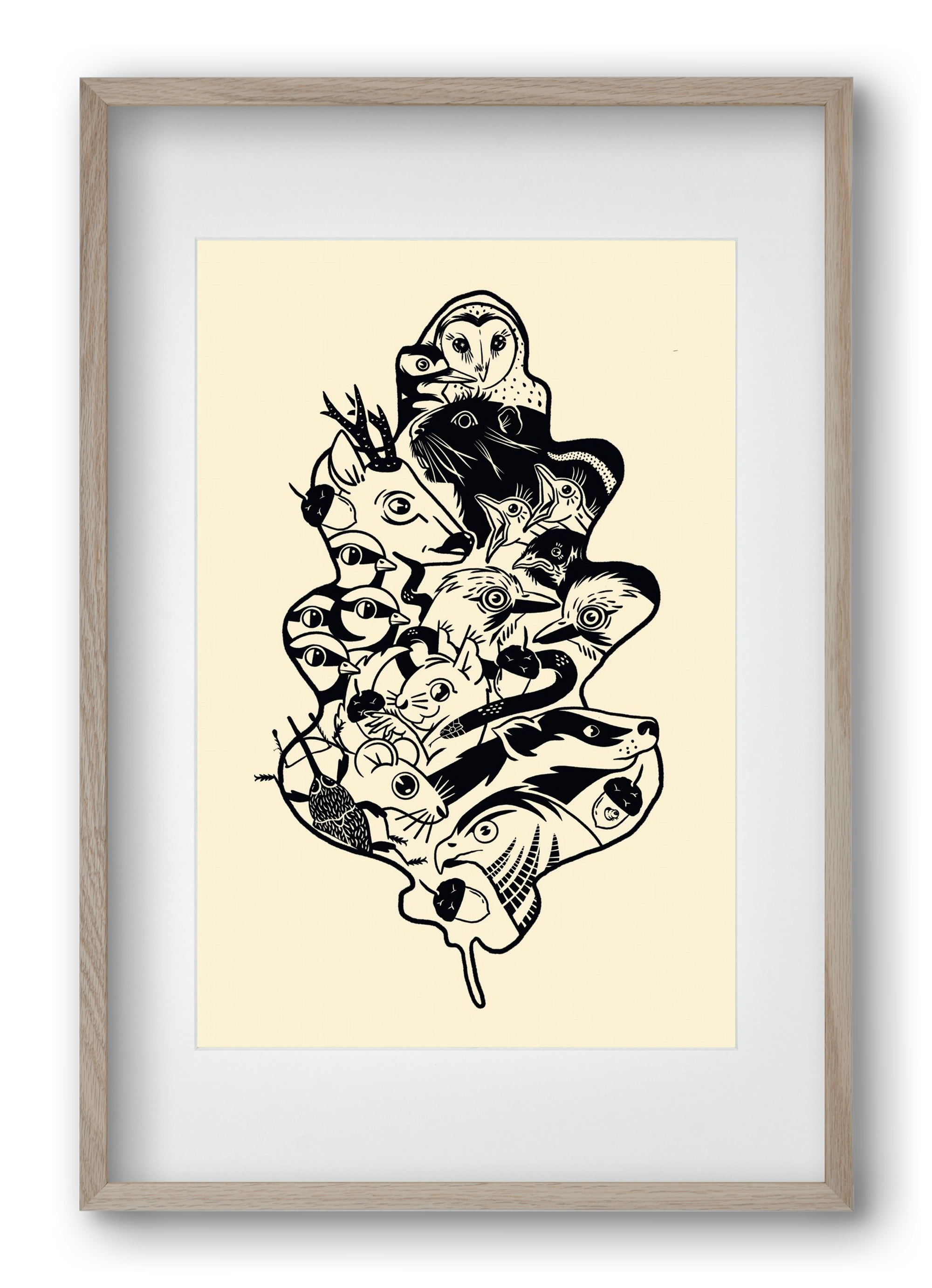 Tölgy, 40x60 cm (30x45 cm), Tölgy keret, paszpartuval