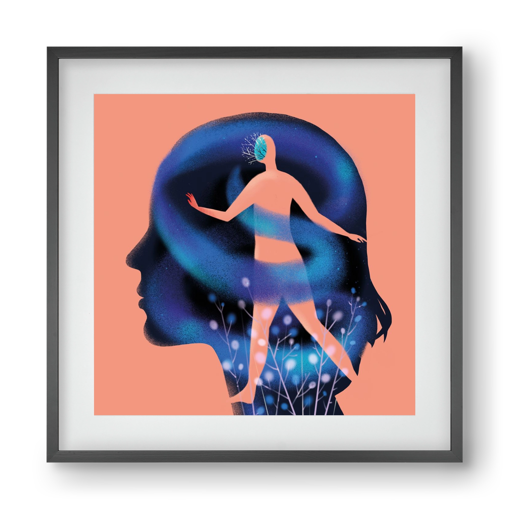 Tudatalatti, 40x40 cm (30x30 cm), Fekete keret, paszpartuval