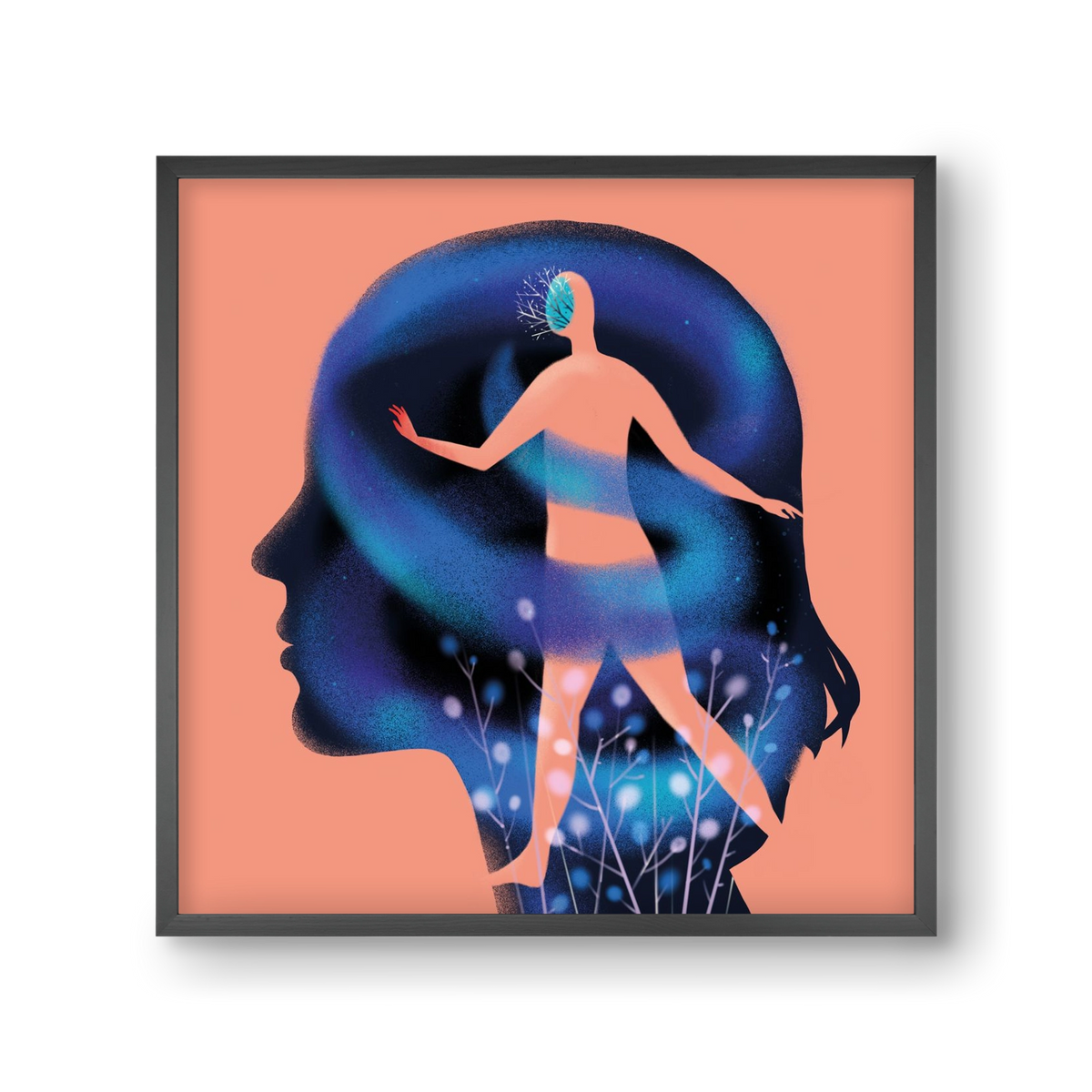 Tudatalatti, 30x30 cm (30x30 cm), Fekete keret