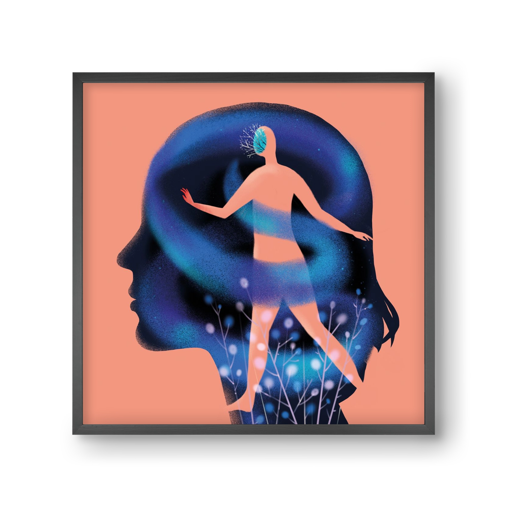 Tudatalatti, 30x30 cm (30x30 cm), Fekete keret