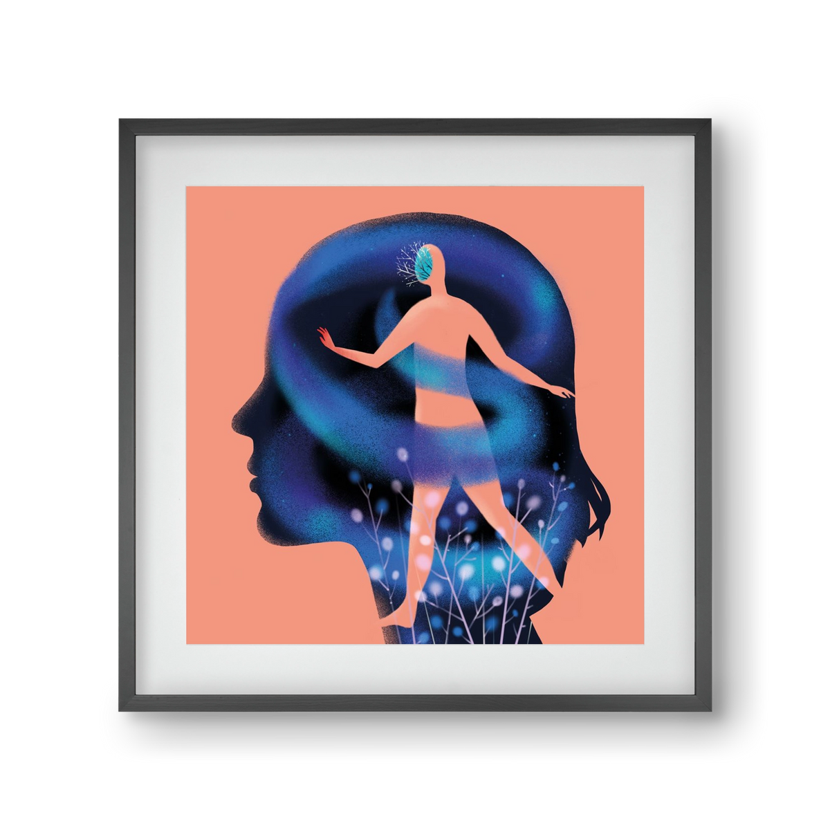 Tudatalatti, 30x30 cm (20x20 cm), Fekete keret, paszpartuval