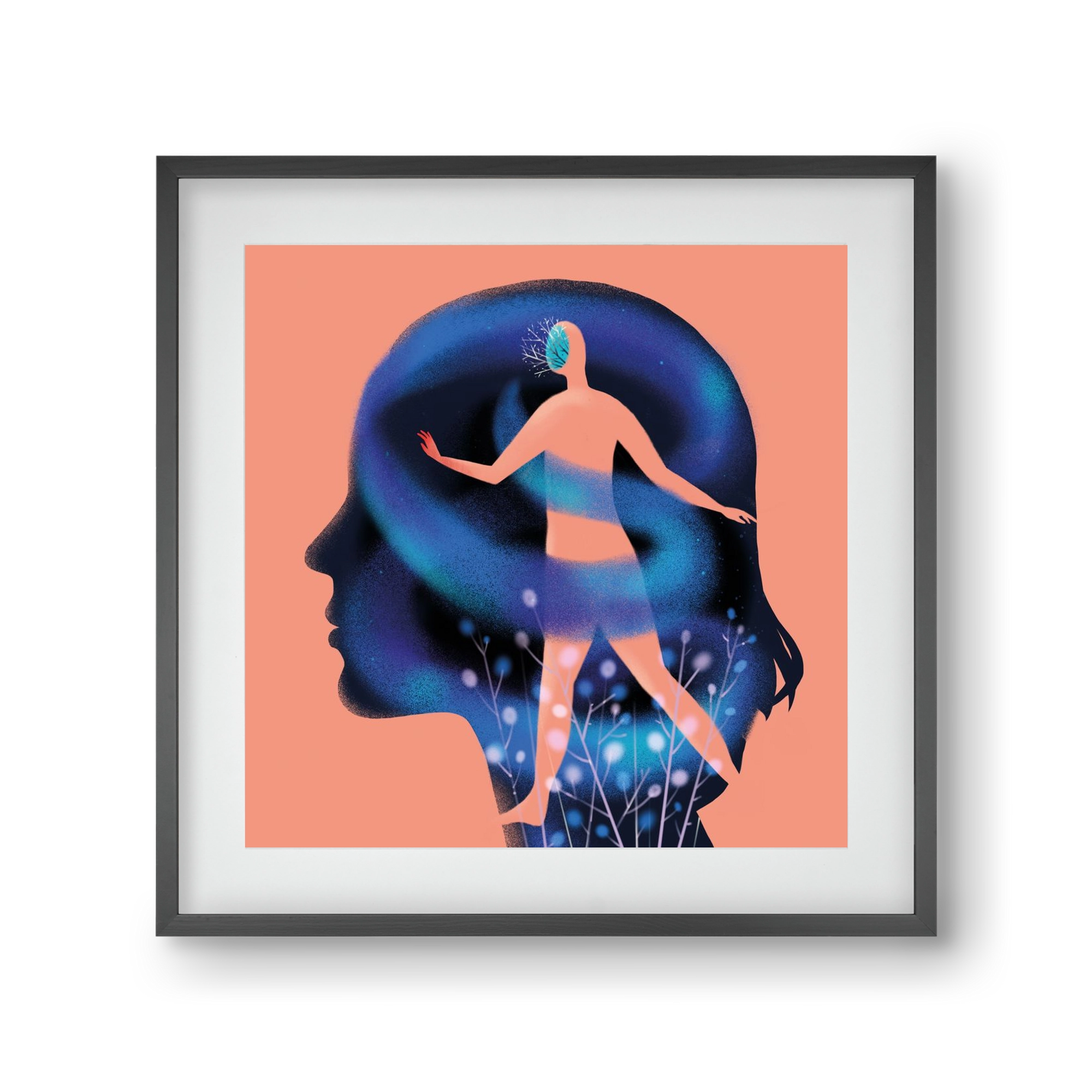 Tudatalatti, 30x30 cm (20x20 cm), Fekete keret, paszpartuval