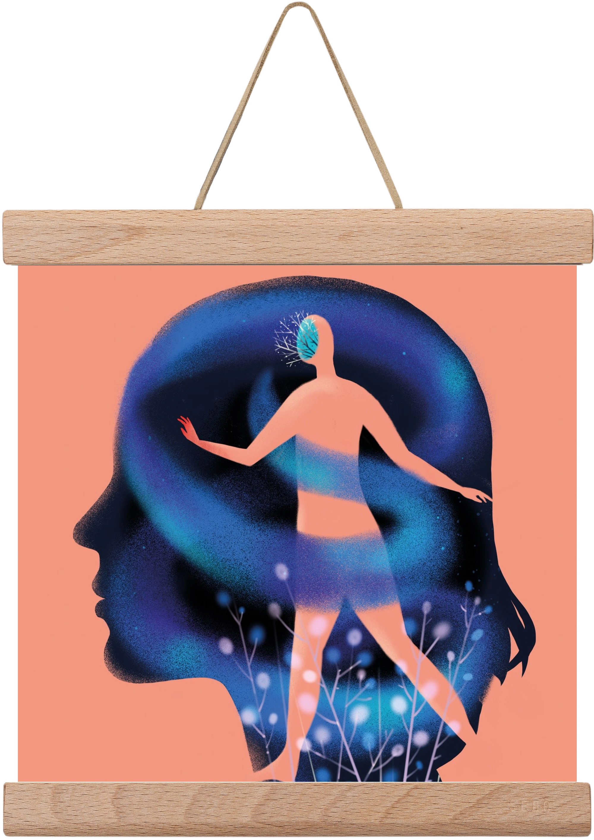 Tudatalatti, 20x20 cm (20x20 cm), Tölgy akasztó