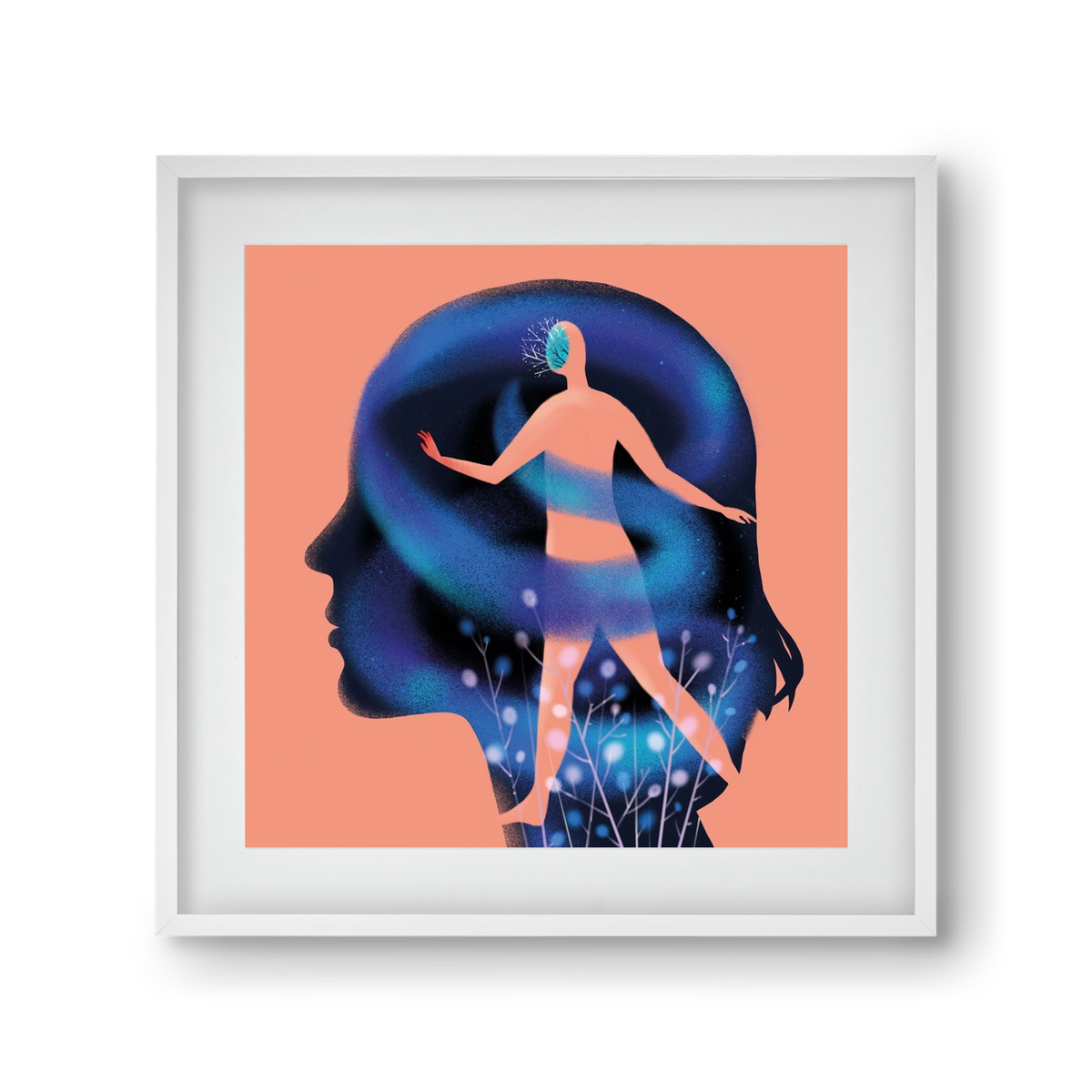 Tudatalatti, 30x30 cm (20x20 cm), Fehér keret, paszpartuval