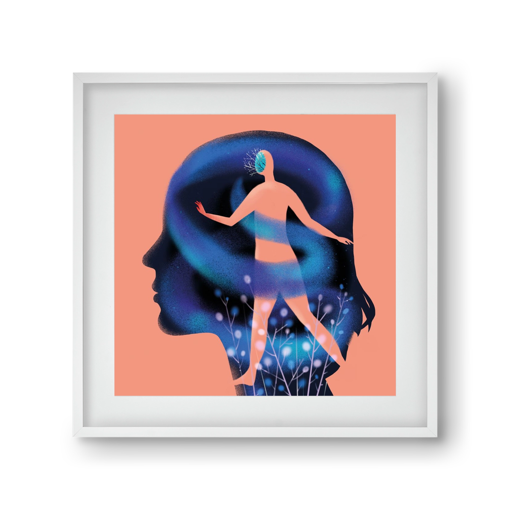 Tudatalatti, 30x30 cm (20x20 cm), Fehér keret, paszpartuval