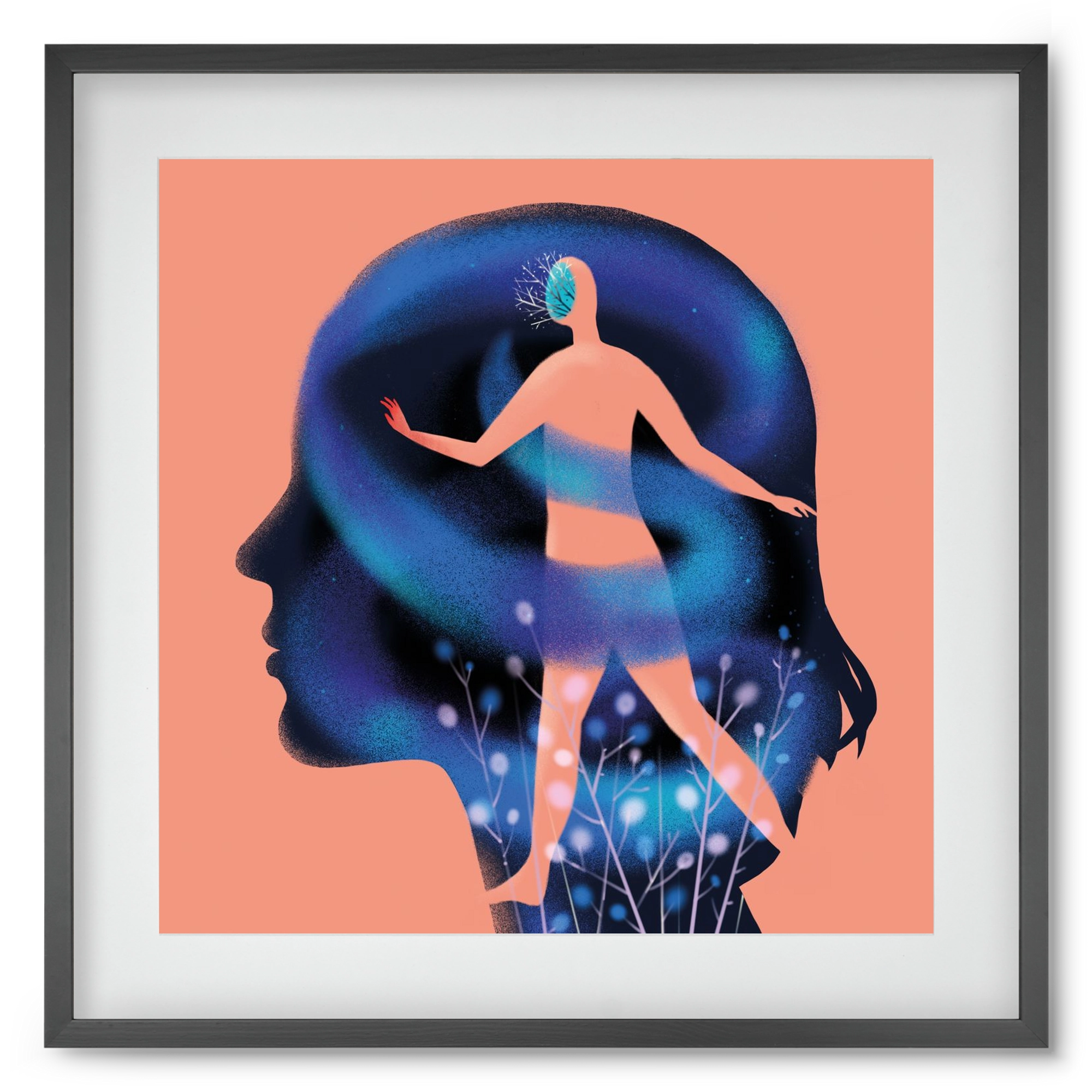 Tudatalatti, 50x50 cm (40x40 cm), Fekete keret, paszpartuval