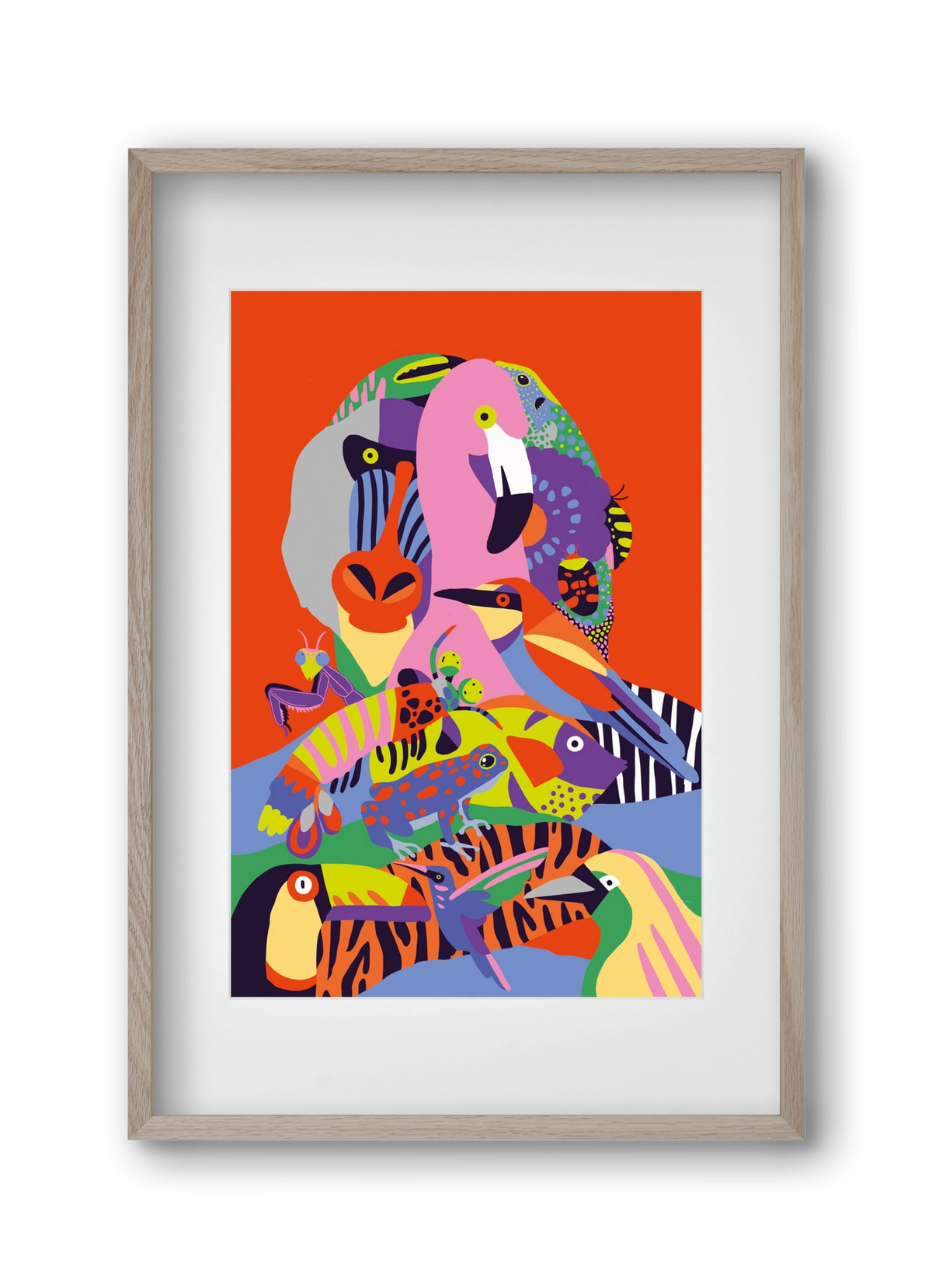 Tropical, 30x45 cm (20x30 cm), Tölgy keret, paszpartuval