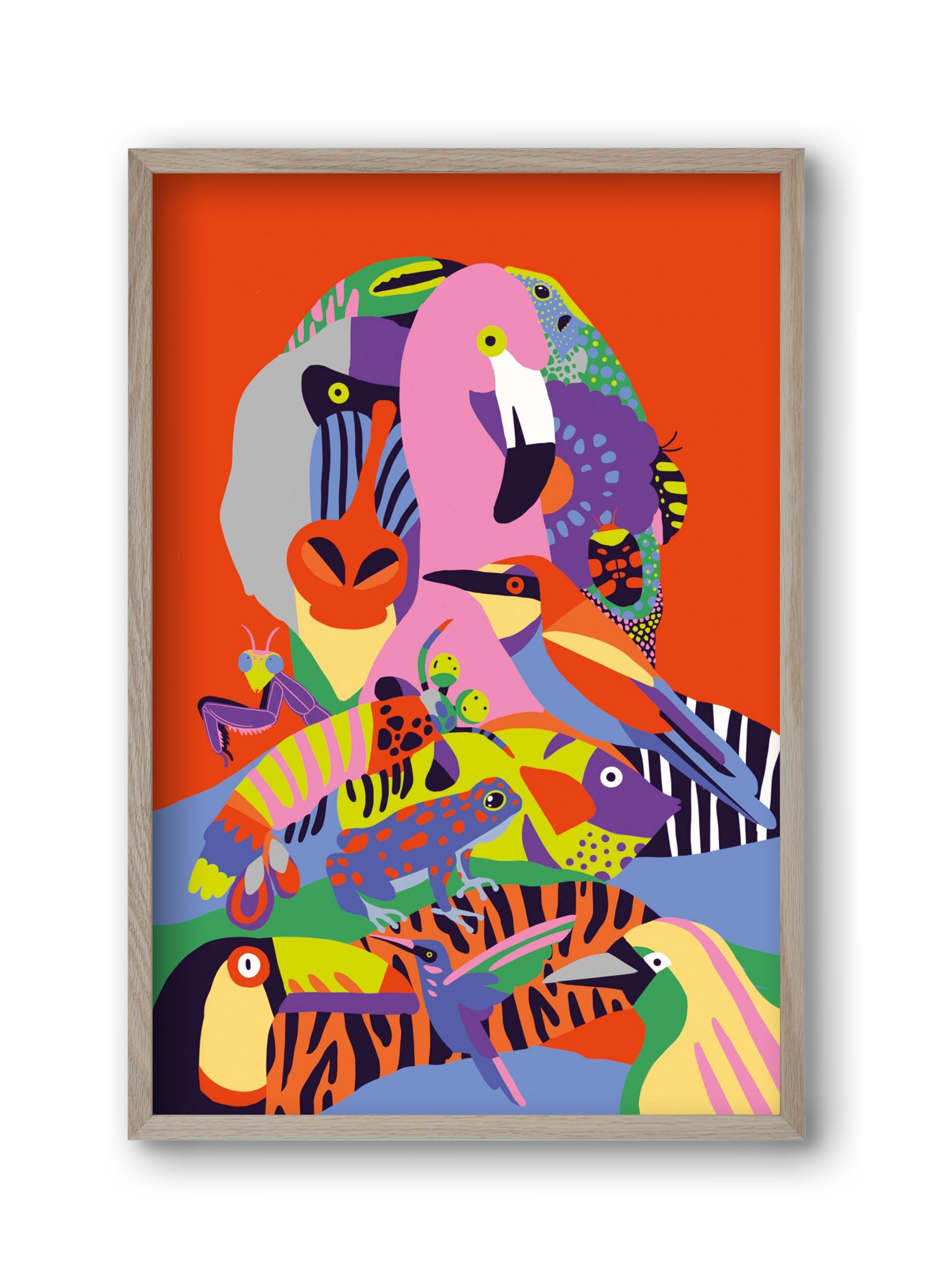 Tropical, 30x45 cm (30x45 cm), Tölgy keret