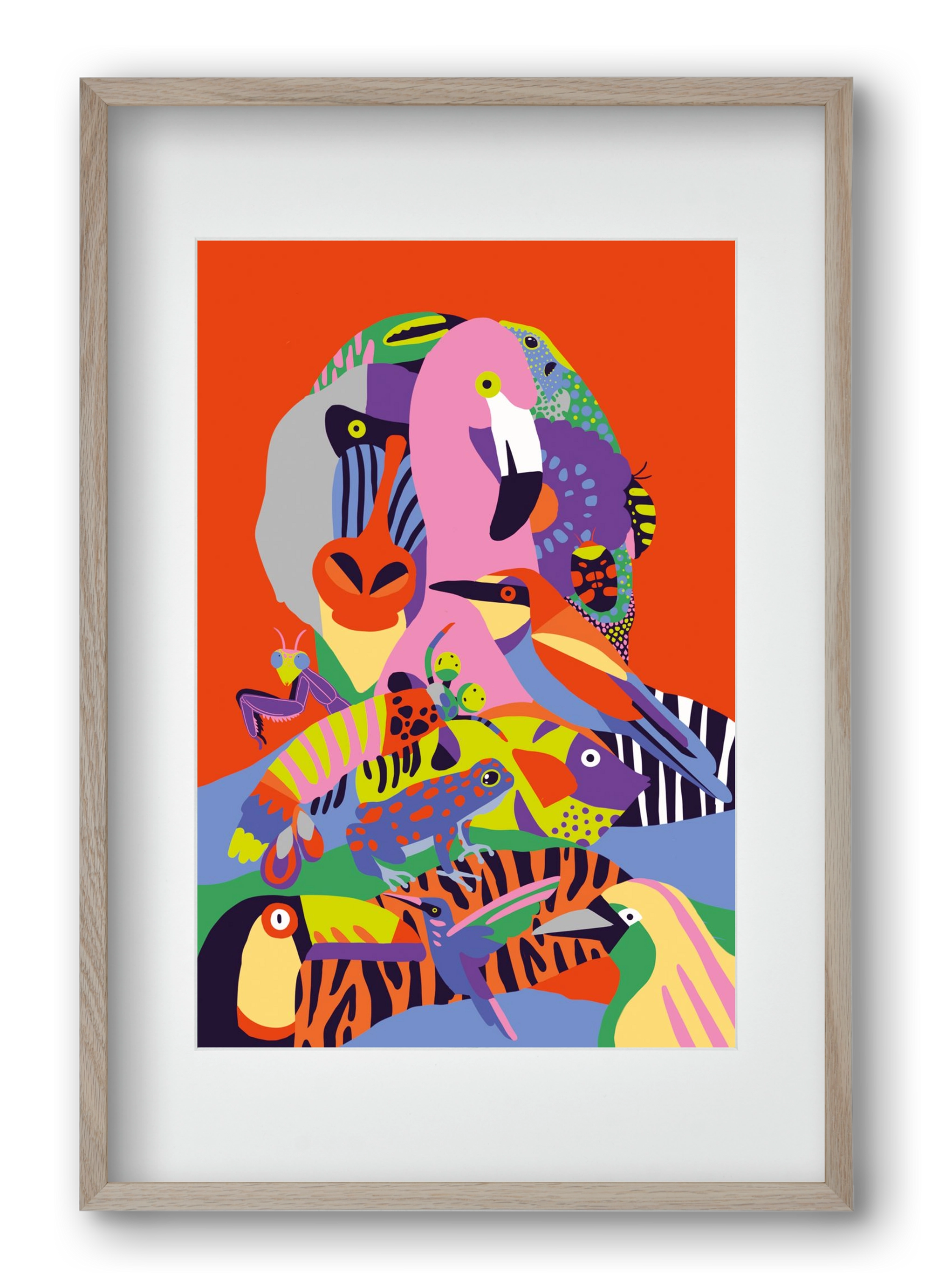 Tropical, 40x60 cm (30x45 cm), Tölgy keret, paszpartuval