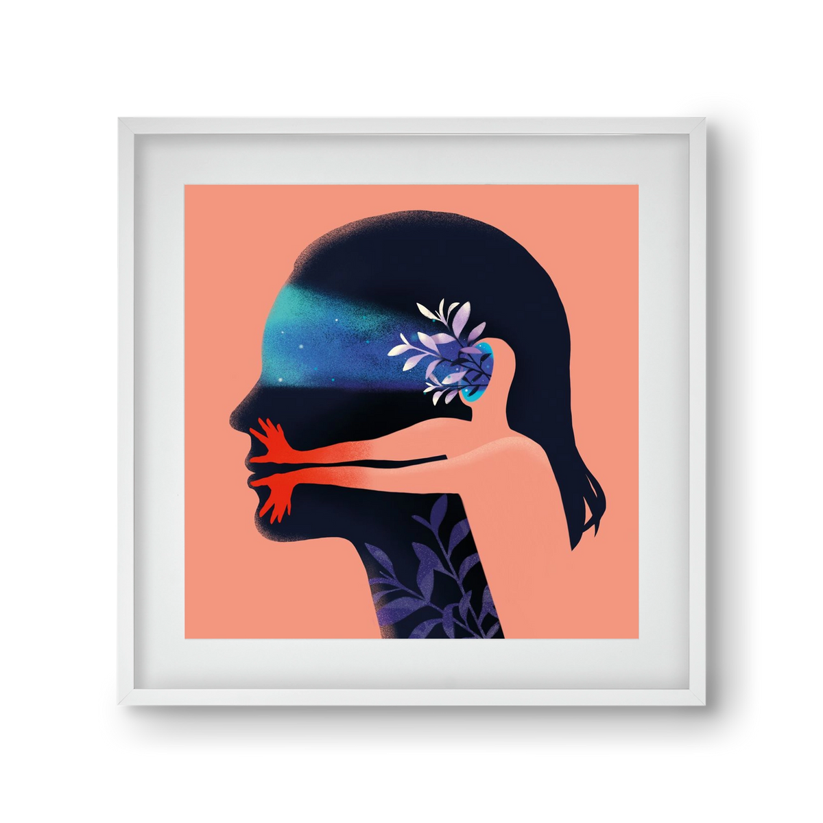 Tudatalatti 02., 30x30 cm (20x20 cm), Fehér keret, paszpartuval