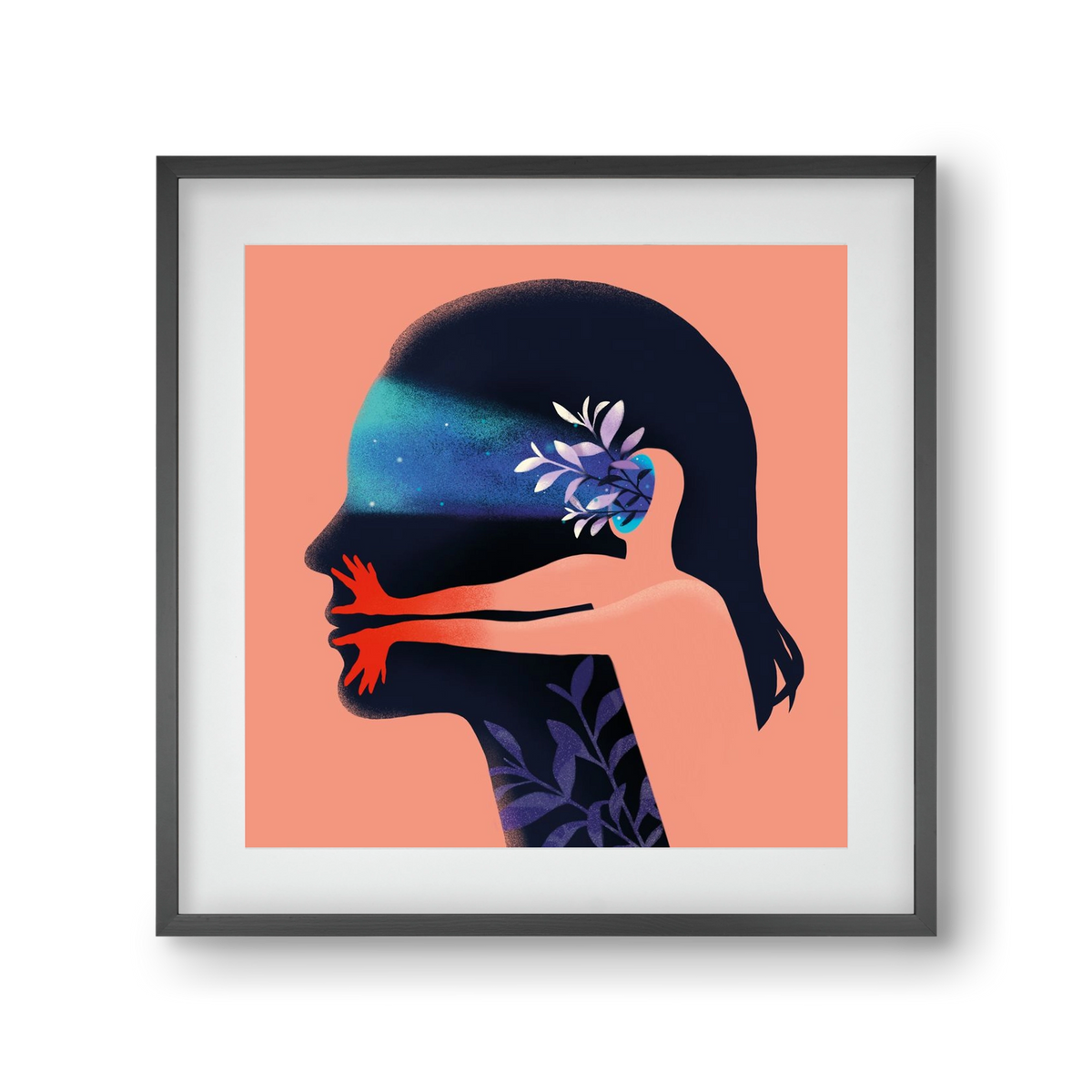 Tudatalatti 02., 30x30 cm (20x20 cm), Fekete keret, paszpartuval