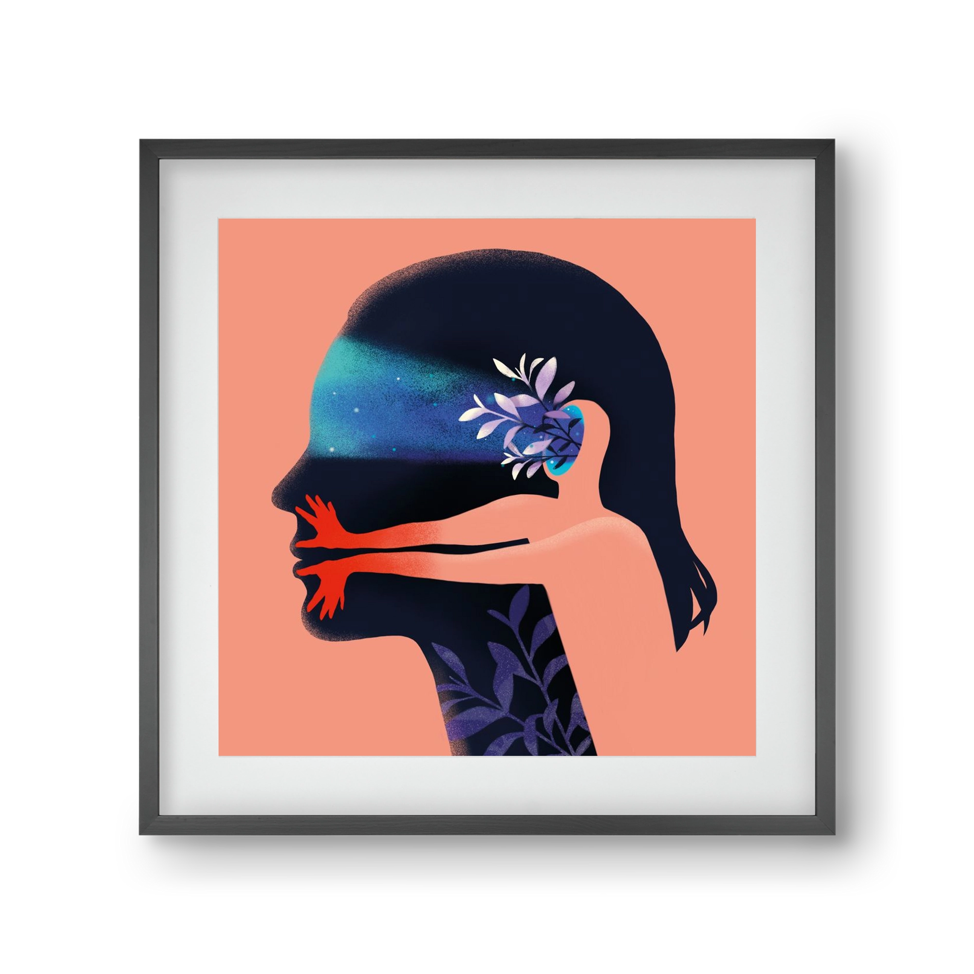 Tudatalatti 02., 30x30 cm (20x20 cm), Fekete keret, paszpartuval