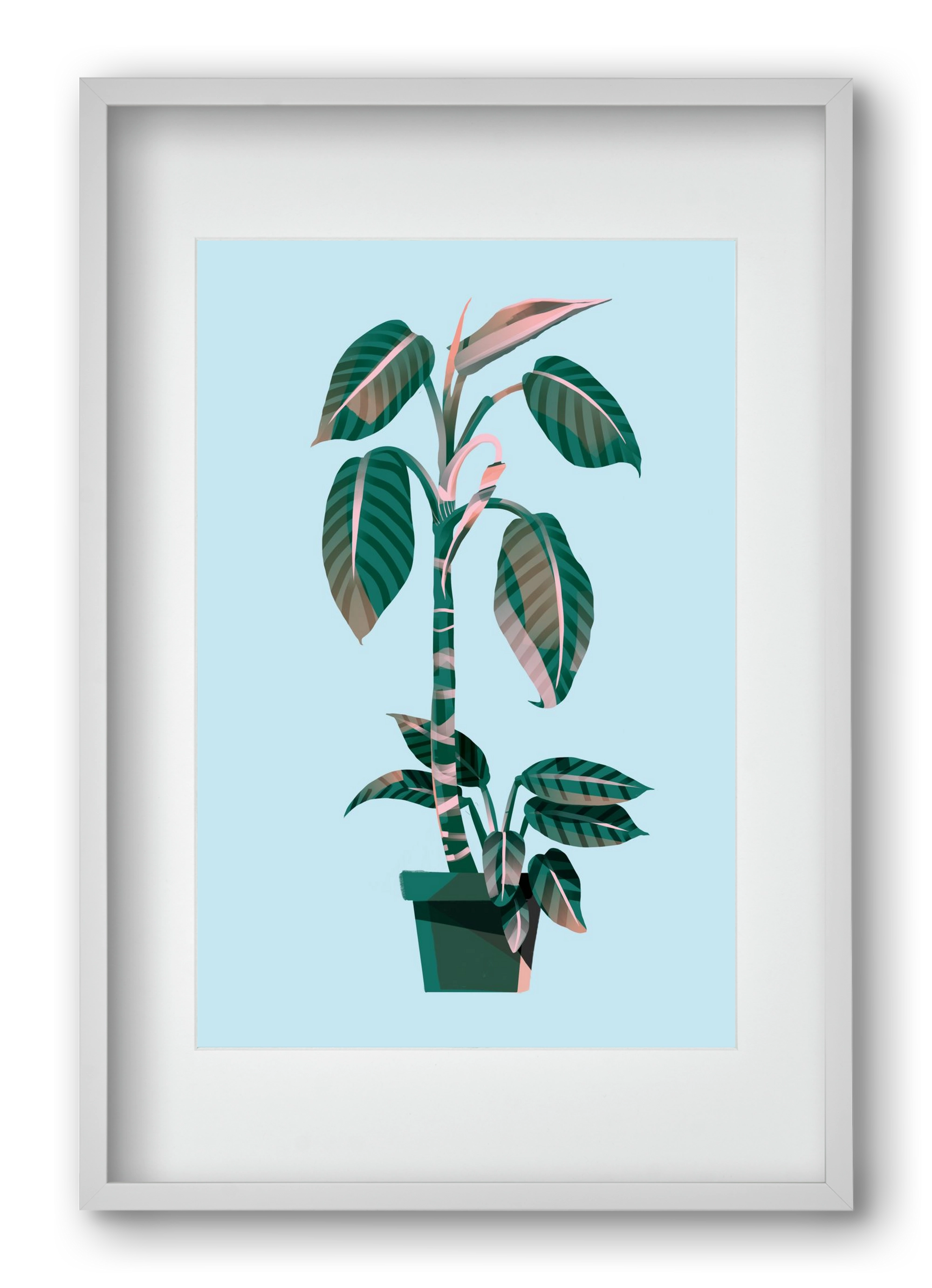 evergreen 01, 40x60 cm (30x45 cm), Fehér keret, paszpartuval