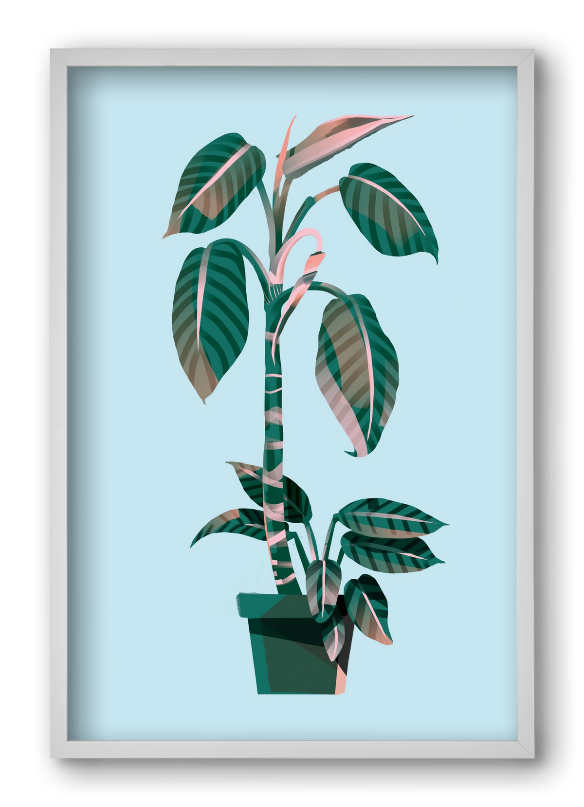 evergreen 01, 40x60 cm (40x60 cm), Fehér keret