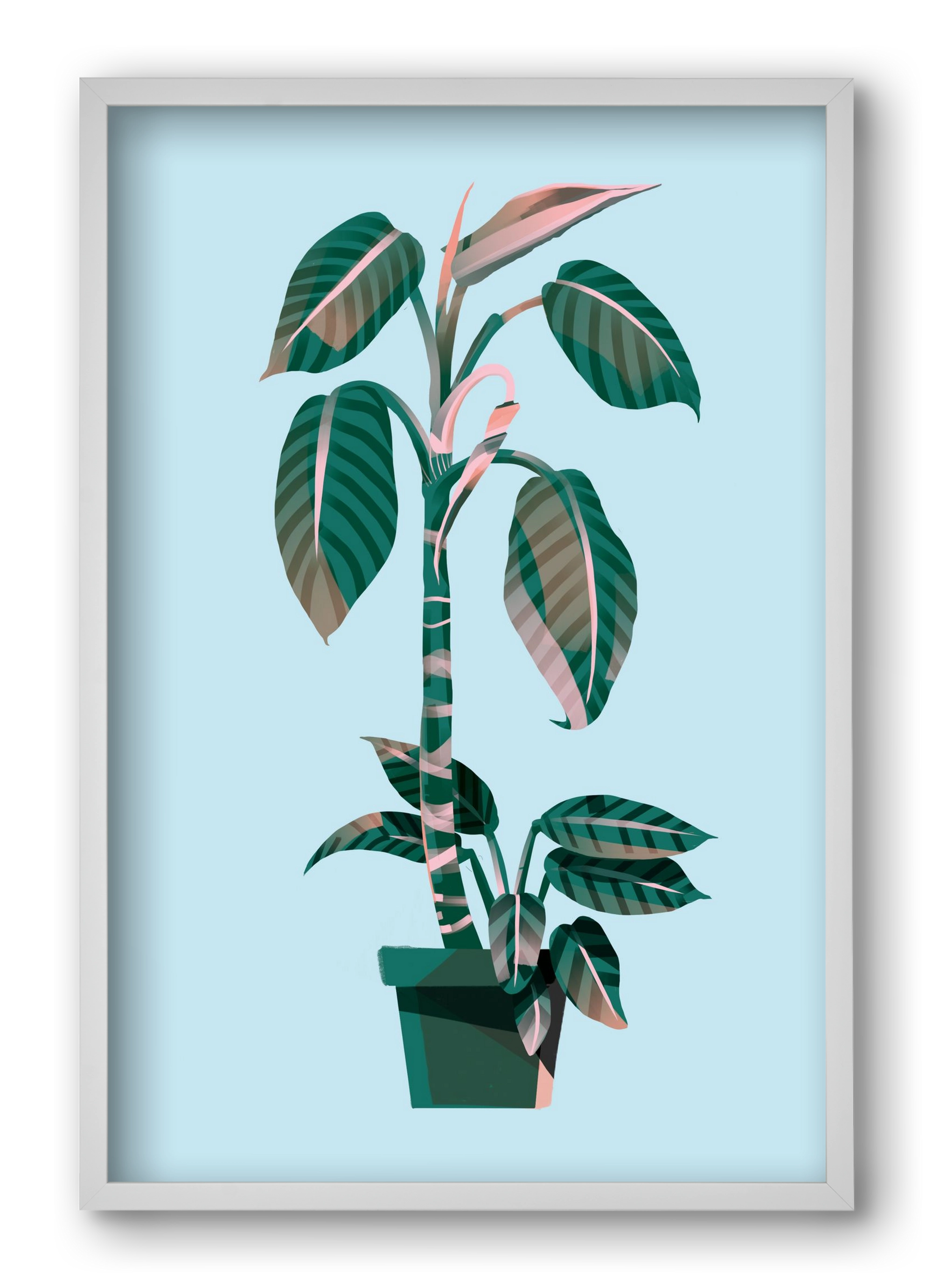 evergreen 01, 40x60 cm (40x60 cm), Fehér keret