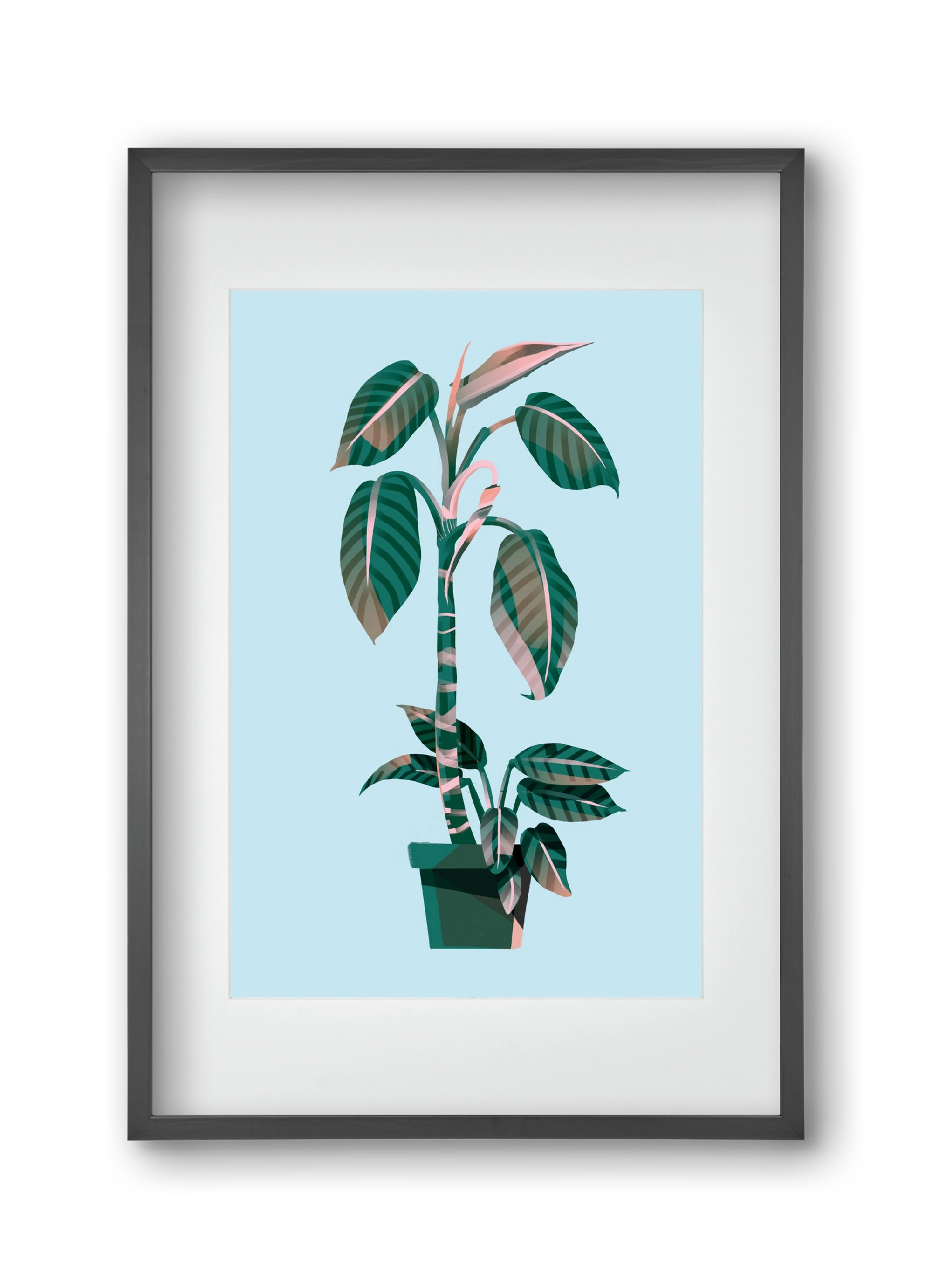 evergreen 01, 30x45 cm (20x30 cm), Fekete keret, paszpartuval