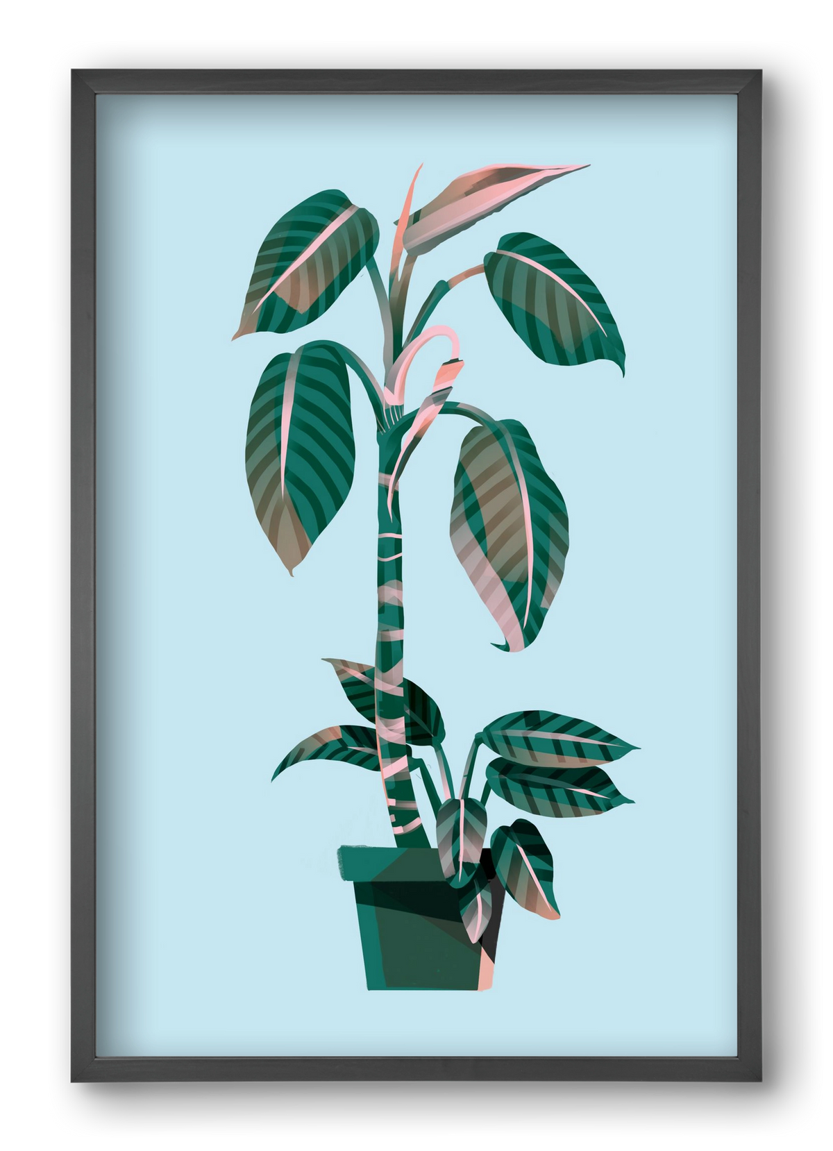 evergreen 01, 40x60 cm (40x60 cm), Fekete keret