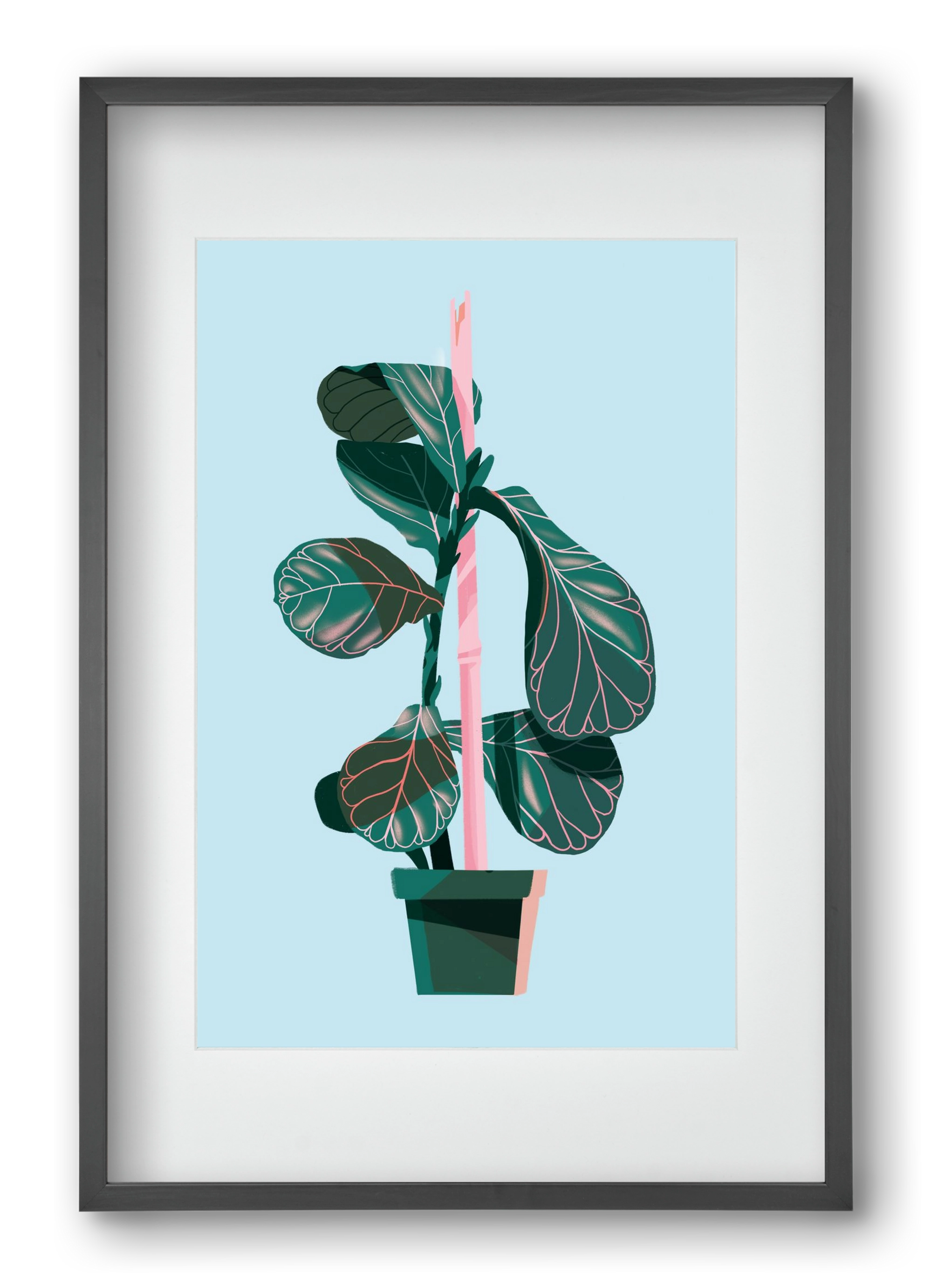 evergreen 02, 40x60 cm (30x45 cm), Fekete keret, paszpartuval