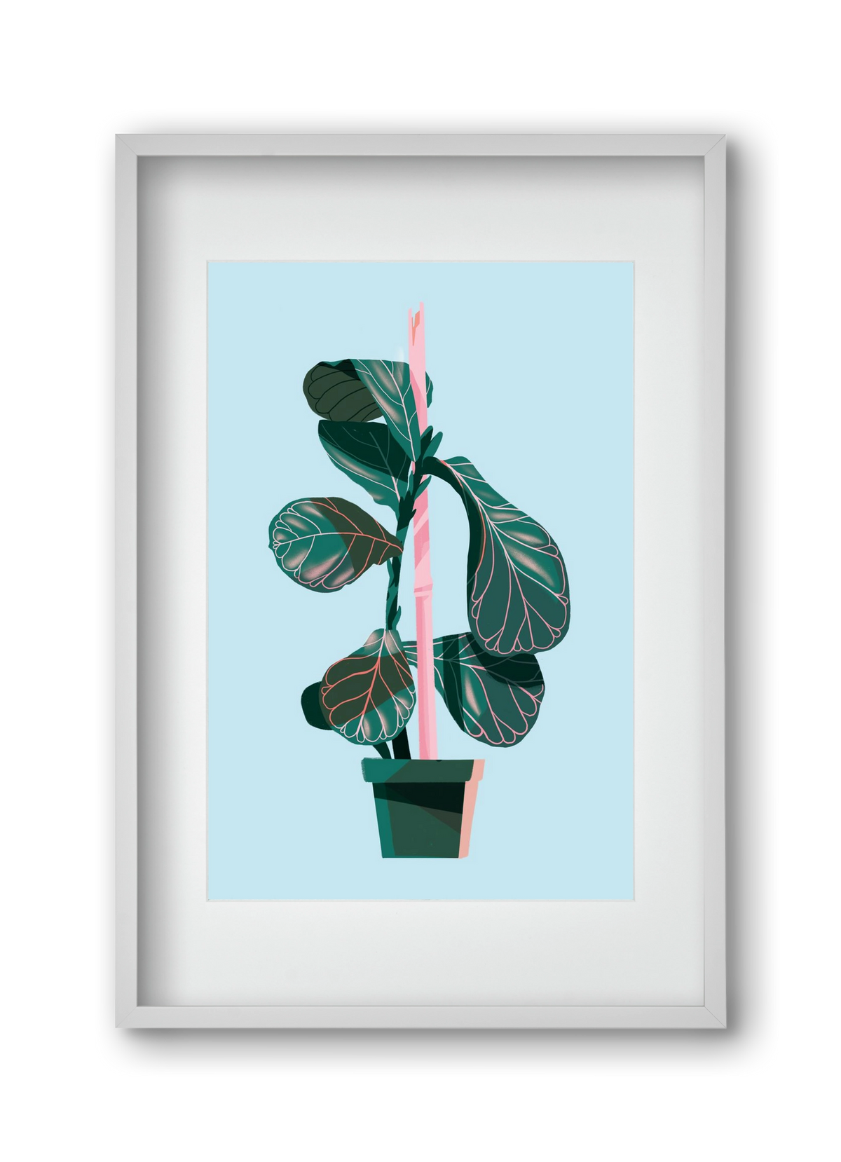 evergreen 02, 30x45 cm (20x30 cm), Fehér keret, paszpartuval