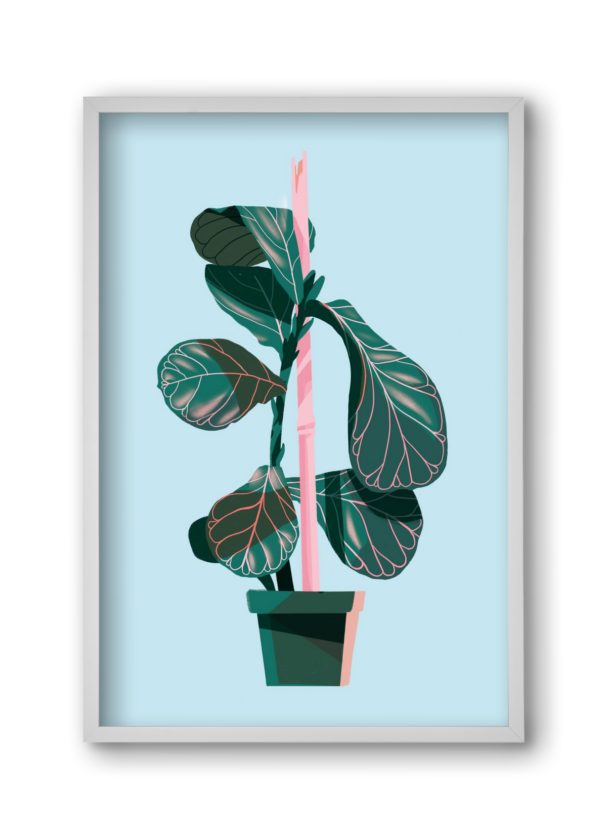 evergreen 02, 30x45 cm (30x45 cm), Fehér keret