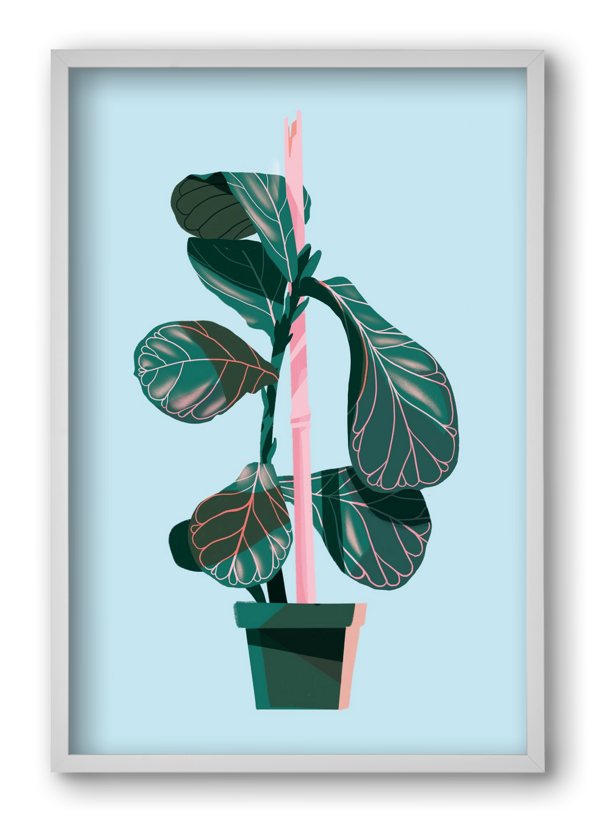 evergreen 02, 40x60 cm (40x60 cm), Fehér keret