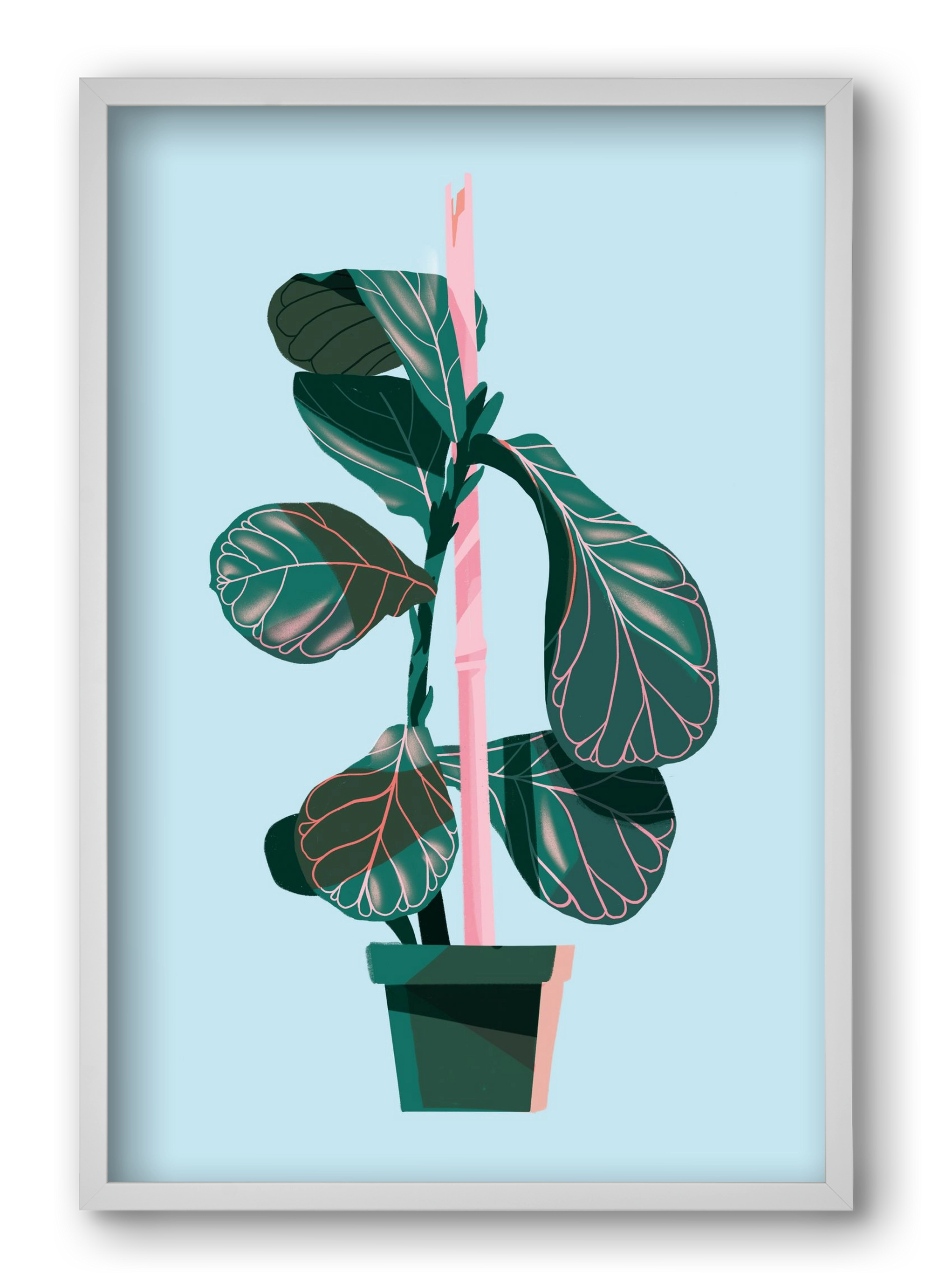 evergreen 02, 40x60 cm (40x60 cm), Fehér keret