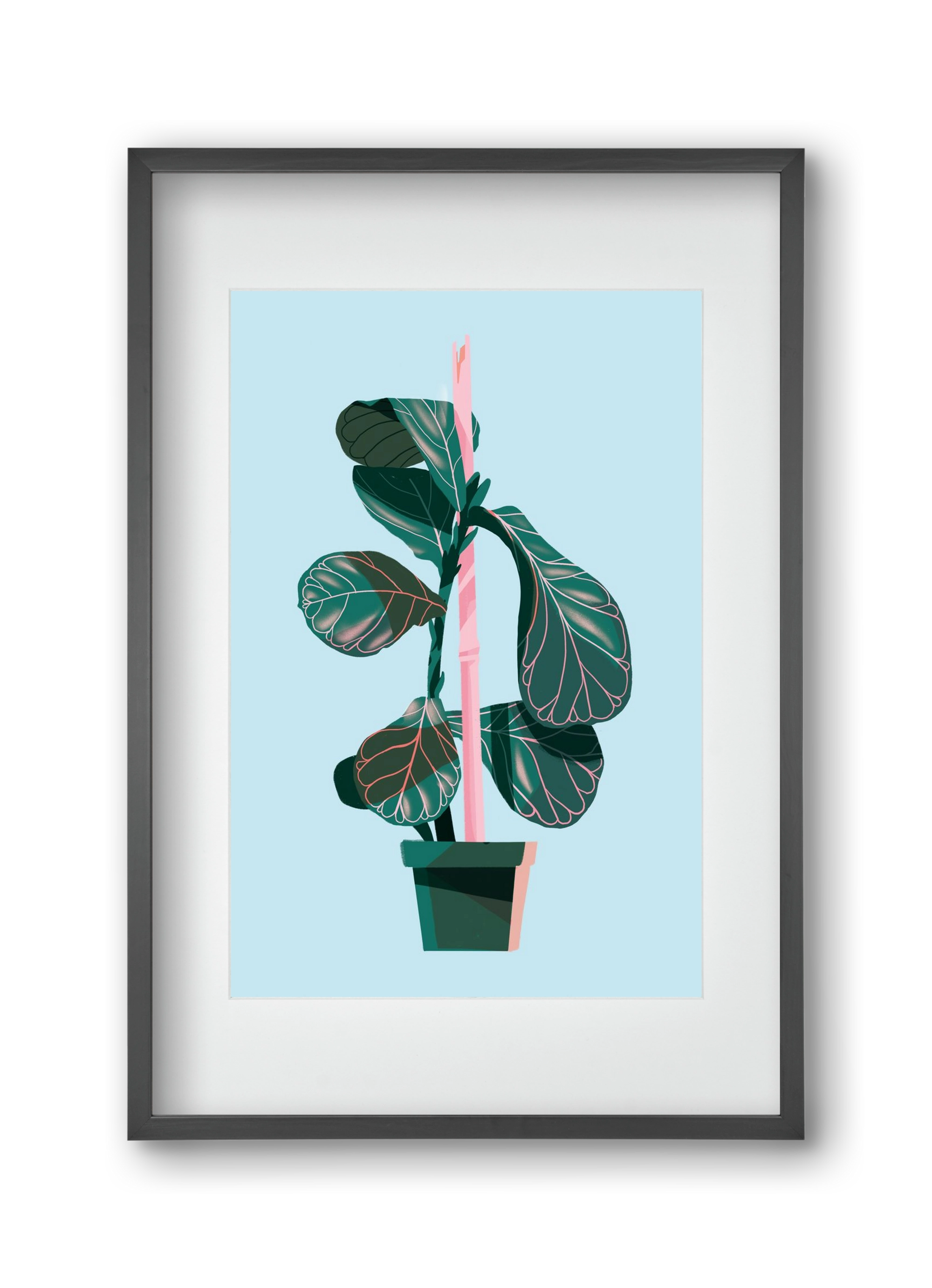 evergreen 02, 30x45 cm (20x30 cm), Fekete keret, paszpartuval