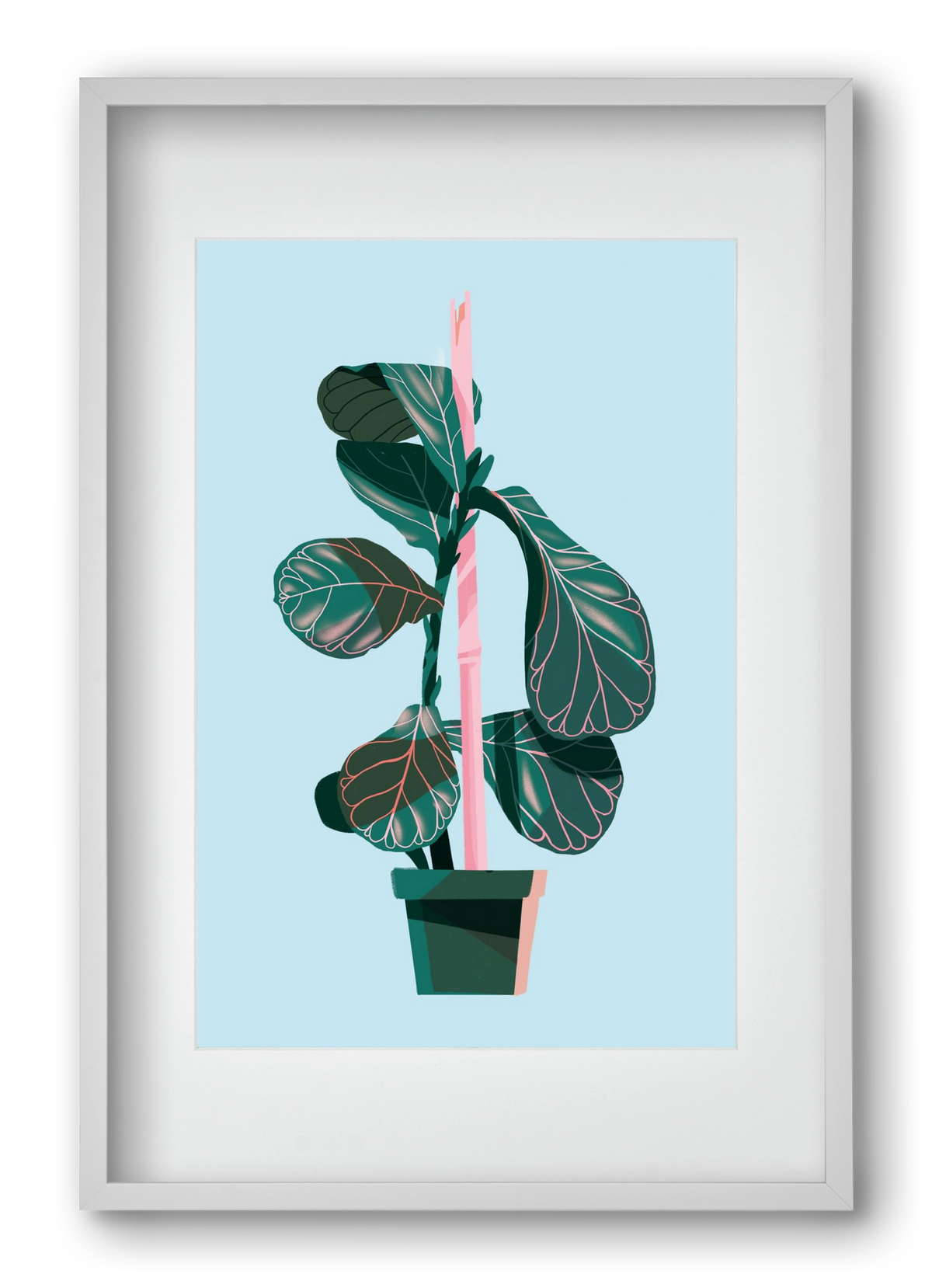 evergreen 02, 40x60 cm (30x45 cm), Fehér keret, paszpartuval