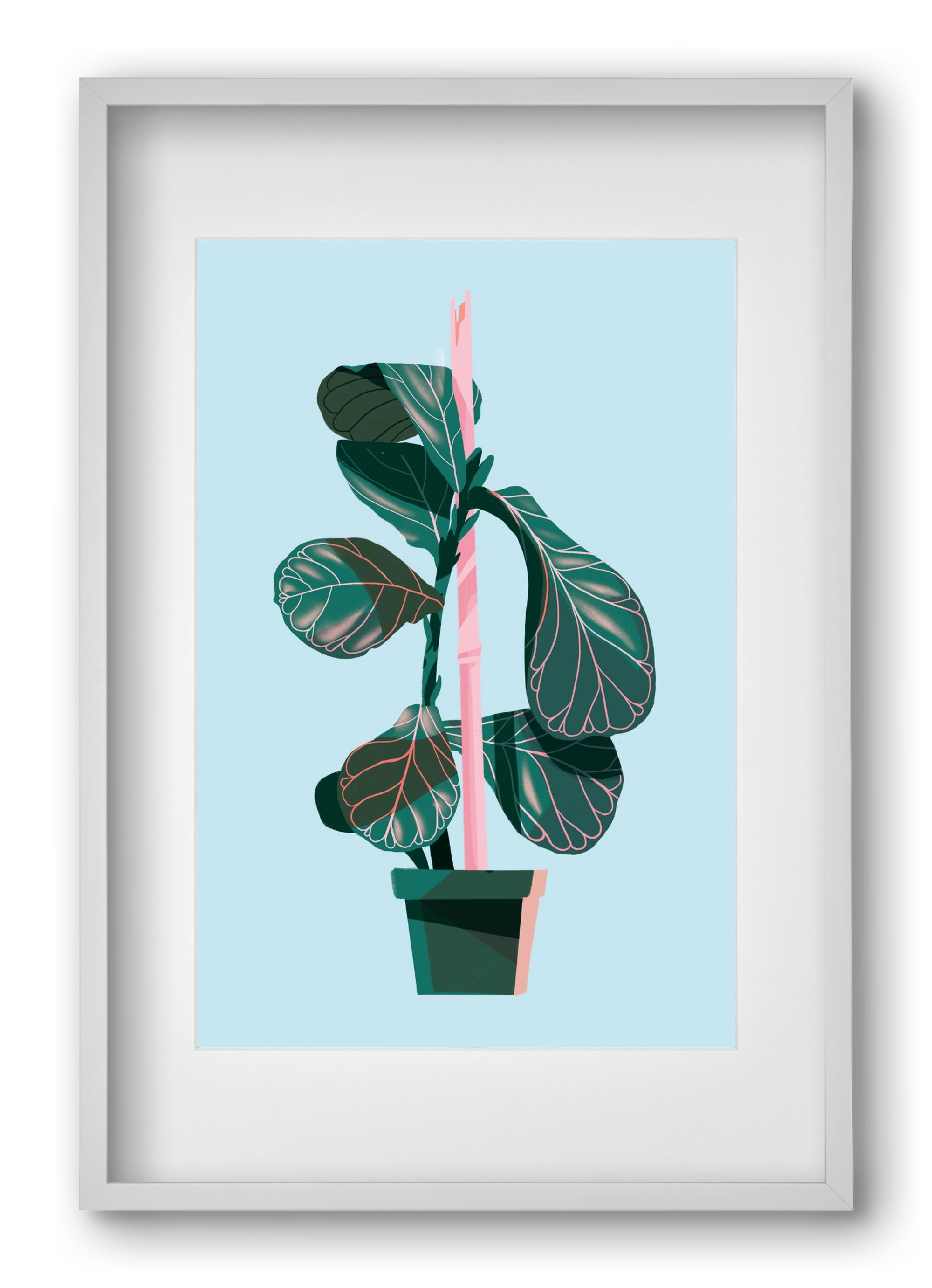 evergreen 02, 40x60 cm (30x45 cm), Fehér keret, paszpartuval