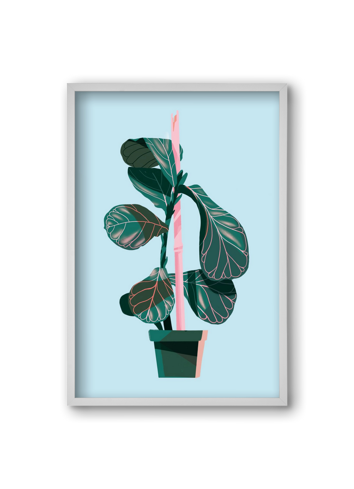 evergreen 02, 20x30 cm (20x30 cm), Fehér keret