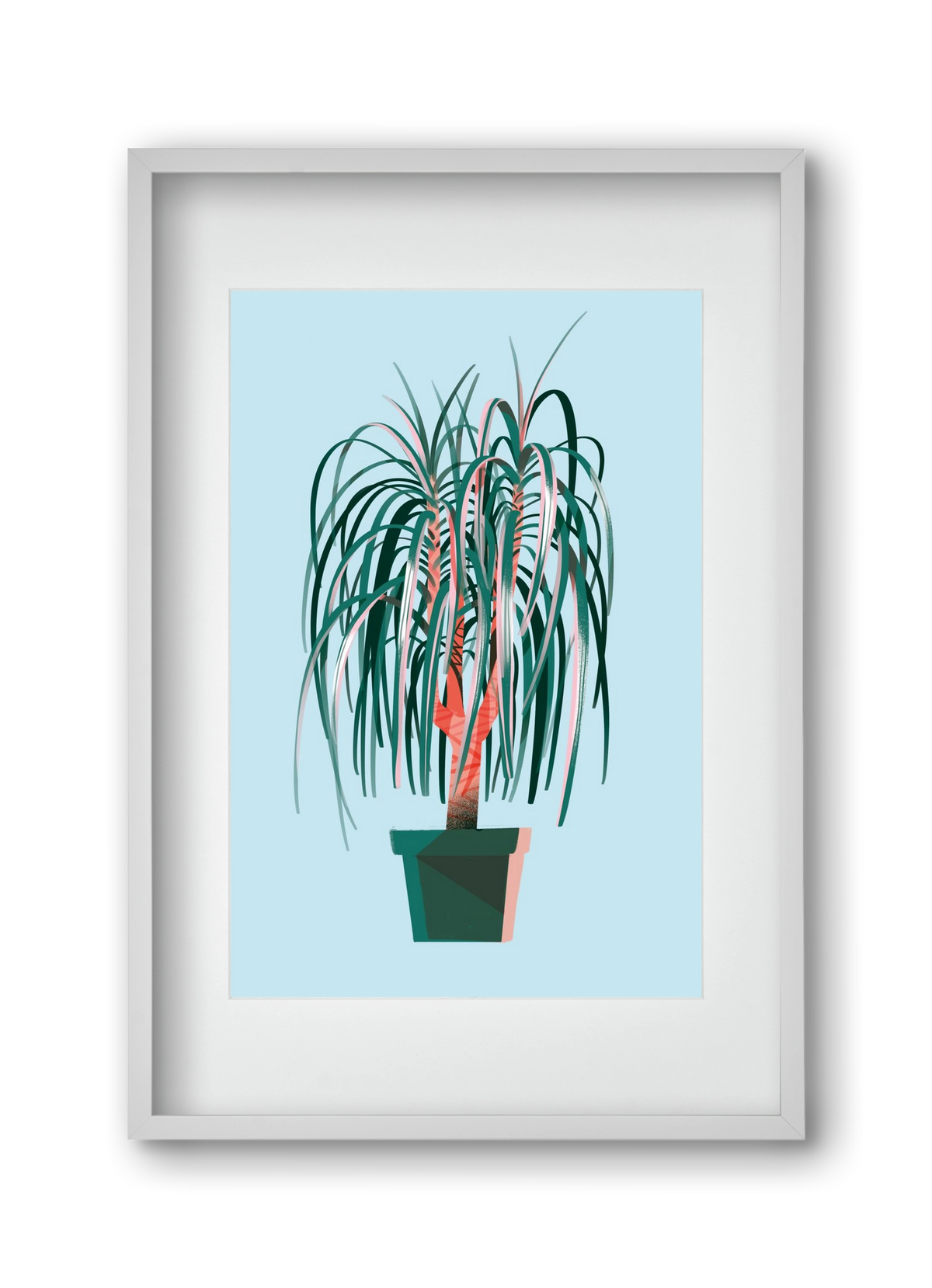 evergreen 03, 30x45 cm (20x30 cm), Fehér keret, paszpartuval