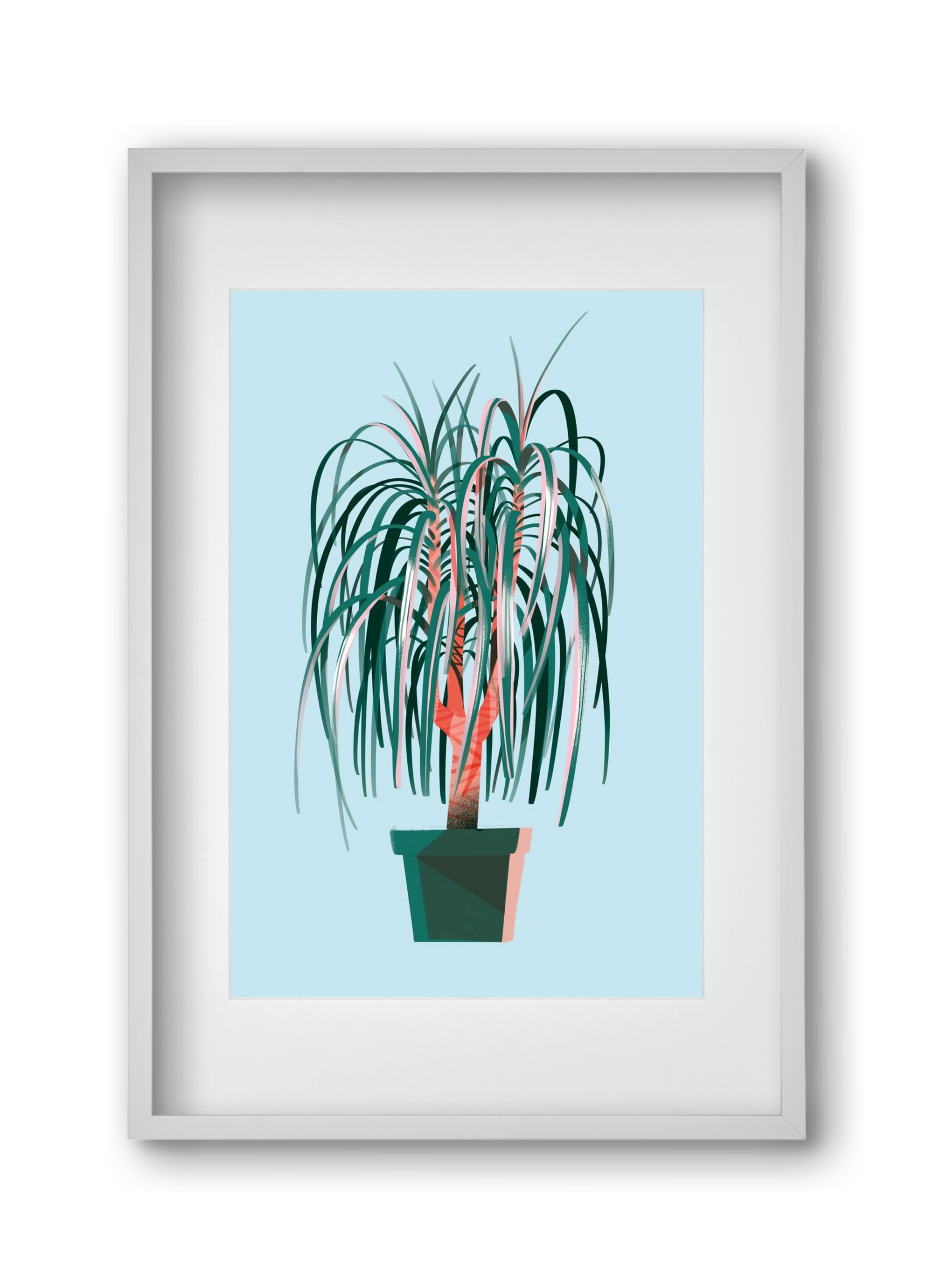 evergreen 03, 30x45 cm (20x30 cm), Fehér keret, paszpartuval