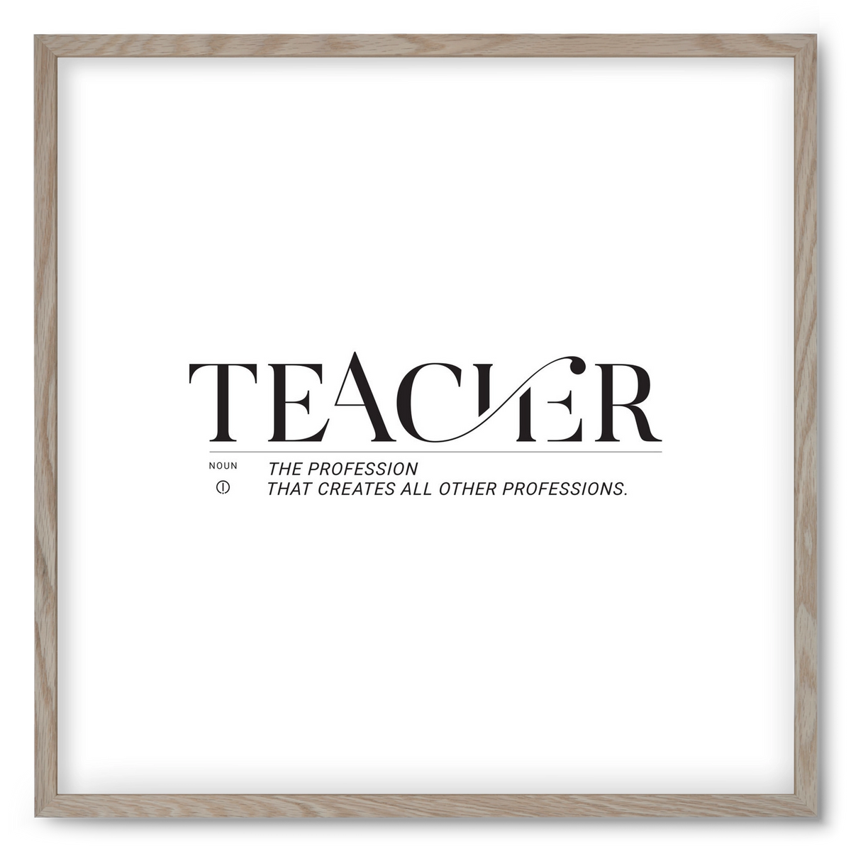 Teacher, 50x50 cm (50x50 cm), Tölgy keret