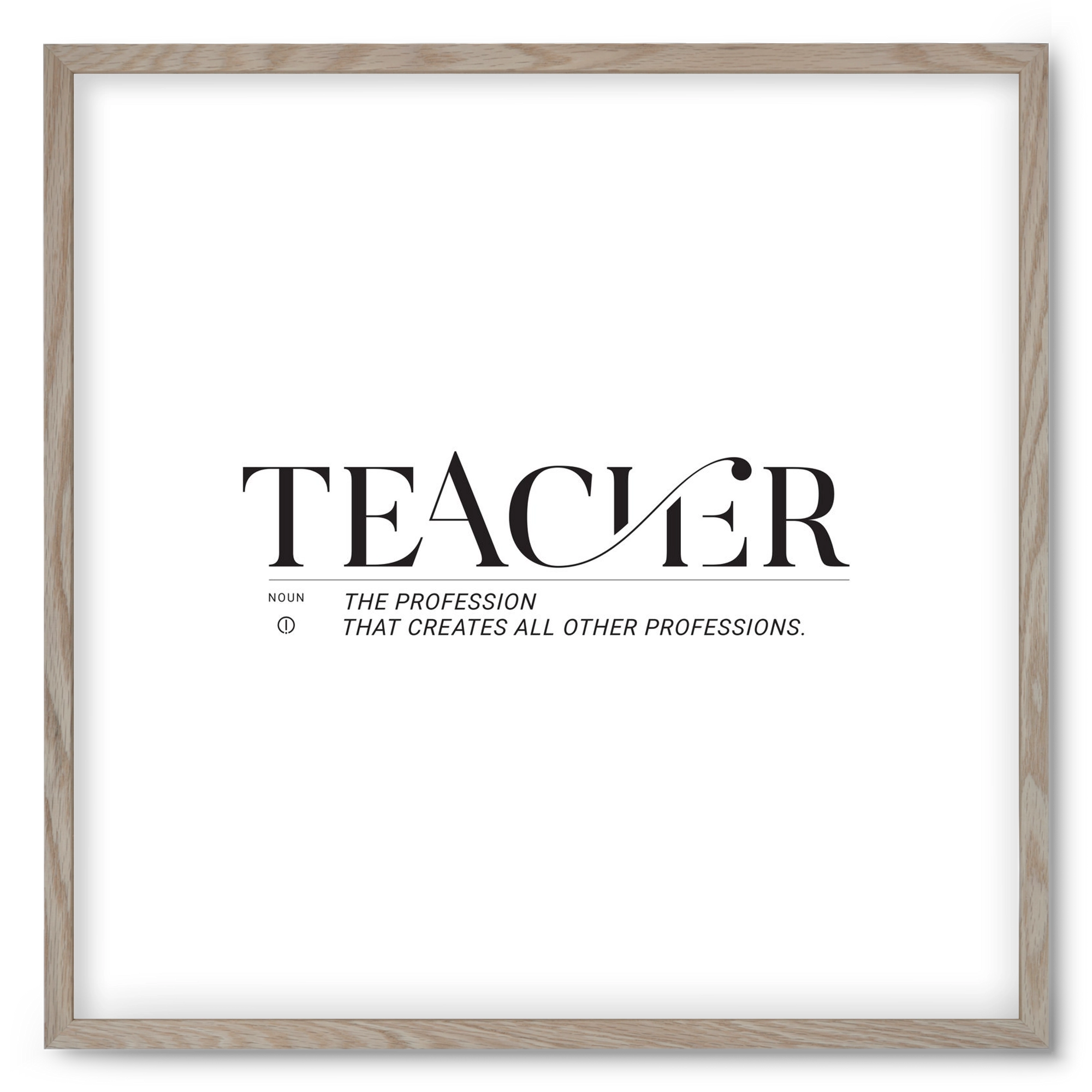 Teacher, 50x50 cm (50x50 cm), Tölgy keret