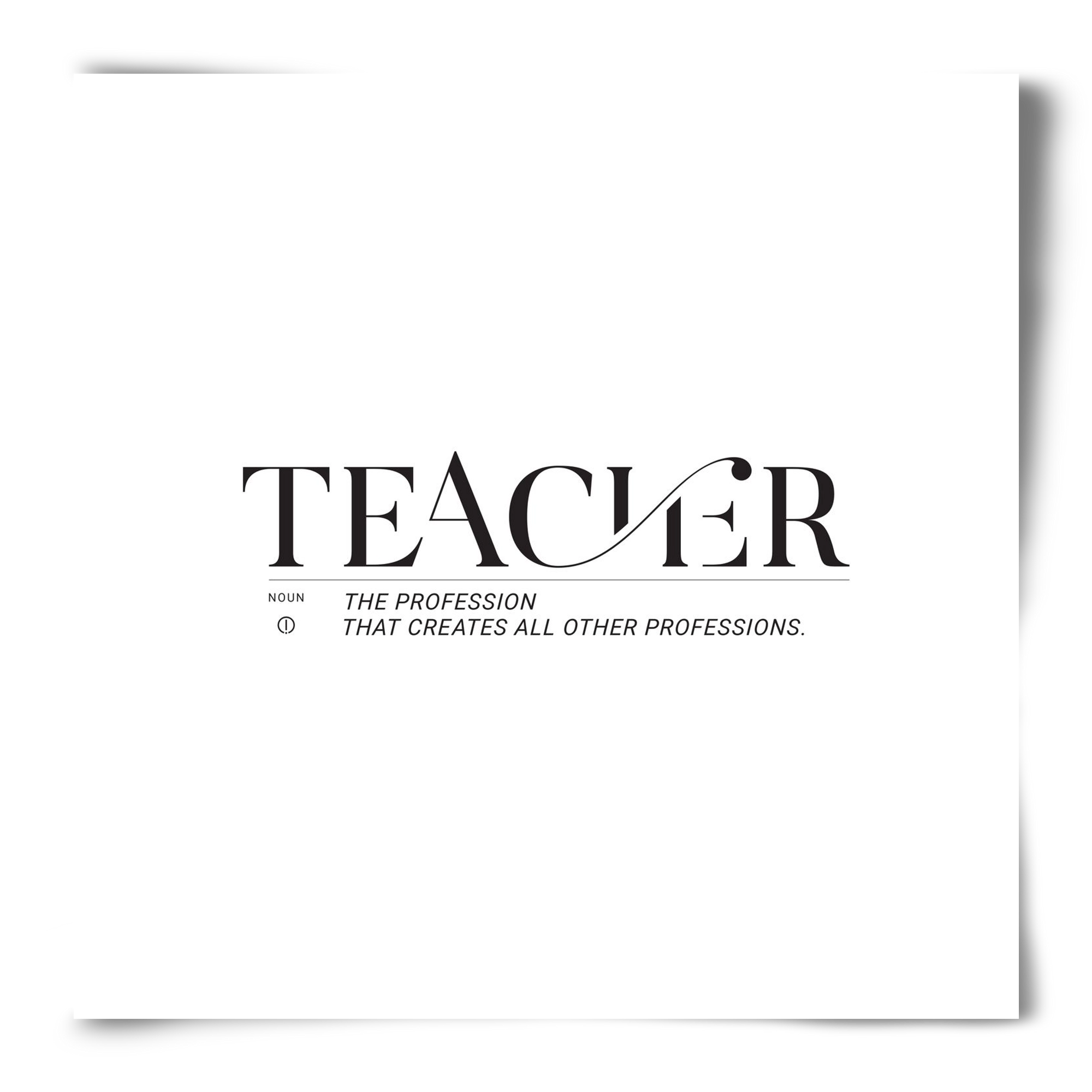 Teacher, 50x50 cm, Keret nélkül